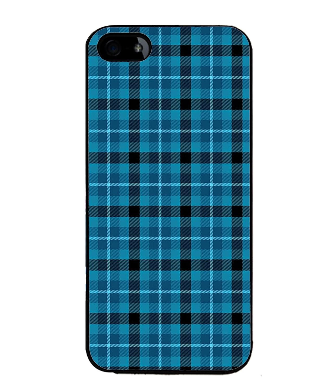 Apple iPhone SE Back Cover Blue Checkered Seamless Texture Vector