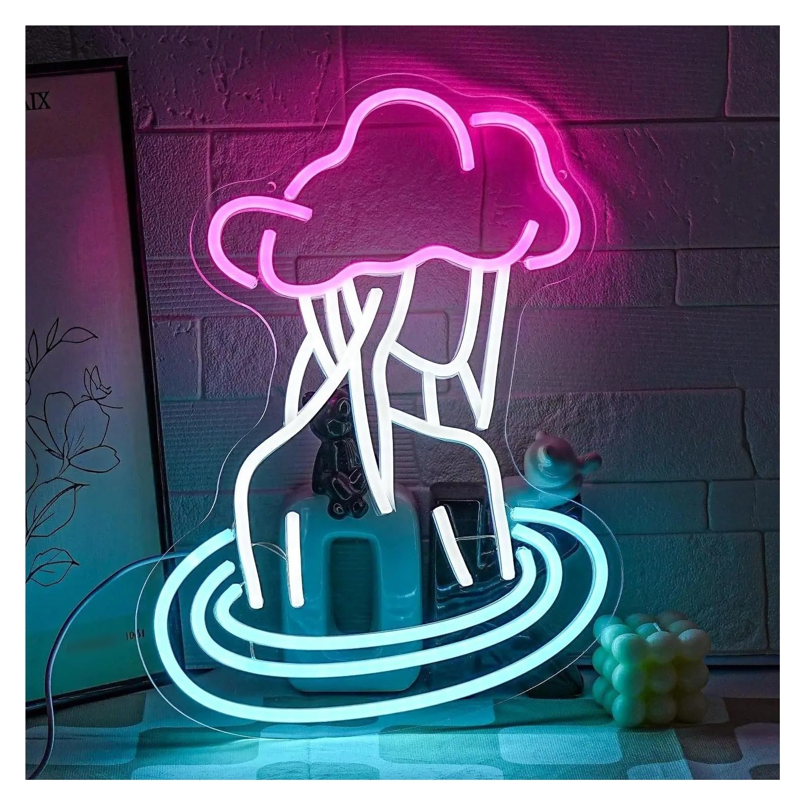 LEMST Signs Lamp Girl Neon Sign USB Dimmable Light Abstract Aesthetic for Office Aesthetic Wall Decor Personalized 25.4cmх35cm
