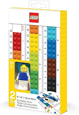 Lego Stationery Buildable Ruler with Minifigure