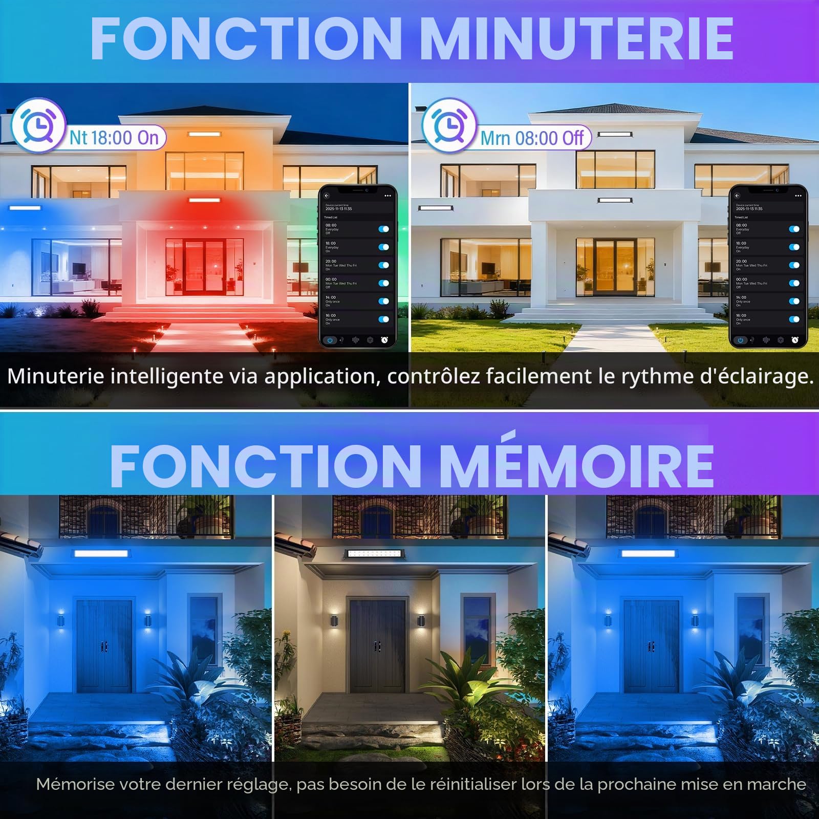 1 x 28W Projecteur RGB LED Extérieur avec Télécommande et APP | 96 LEDs, Intensité Variable, 16 Millions Couleurs, Minuterie, Scintillement, IP67, Barre lumineuse pour Fête, Scène, Jardin