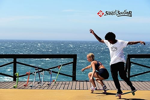 Miniatura 3 de Street Surfing Beach Board Glow White Mini Cruiser Retro 22 Skateboard para niños adolescentes adultos  Patín intermedio y principiante para niños y