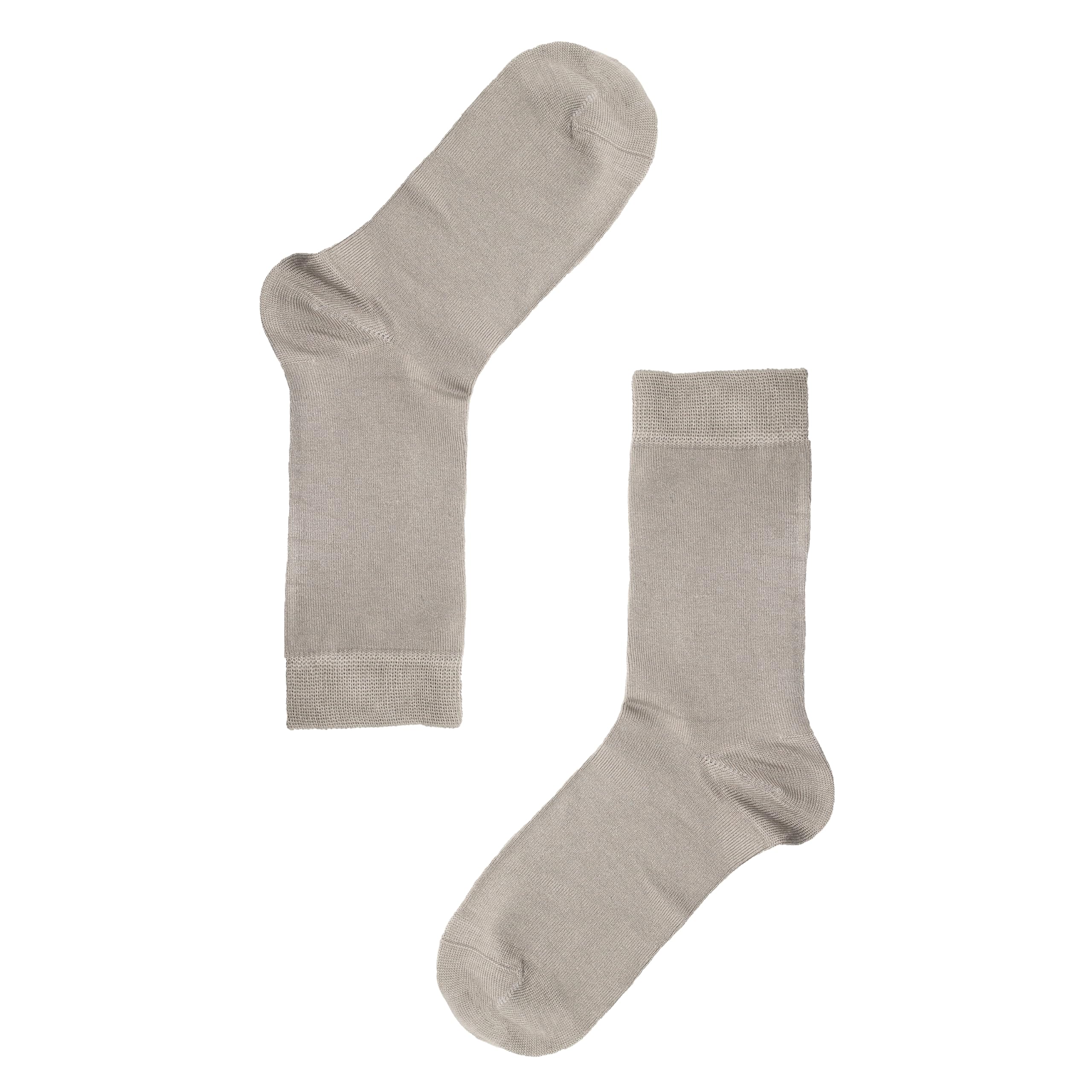 Jemsox Mens Grey Plain Colour Crew Socks - Luxury Premium Tencel Lyocell Fibre, Carbon Neutral Sustainable Socks, Soft Breathable Moisture-Wicking Comfort, One Size UK 6-12