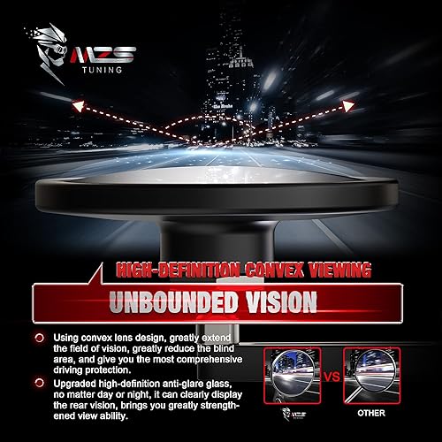 Miniatura 2 de MZS Espejos de extremo de barra, espejos redondos para manillar de motocicleta, color negro, compatible con CB300F CB300R CB500F CB500X CB650F CB750