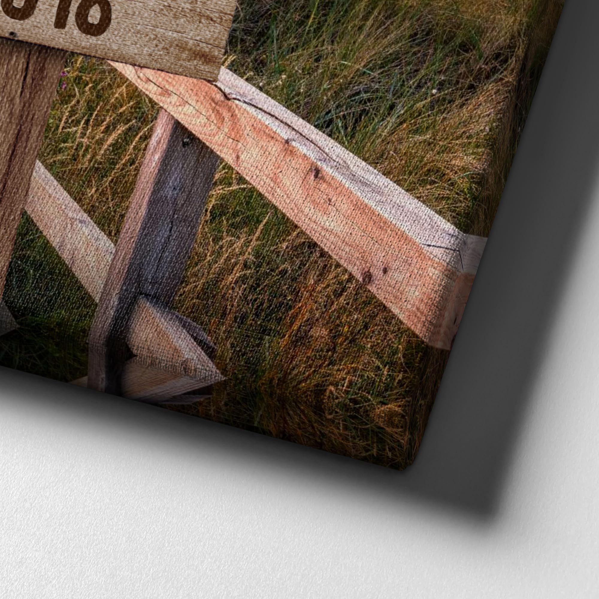 Liebesleinwand Leinwandbild personalisiert | Leinwand gestalten mit Namen und Datum Geschenk für Partner | Romantische Promenade