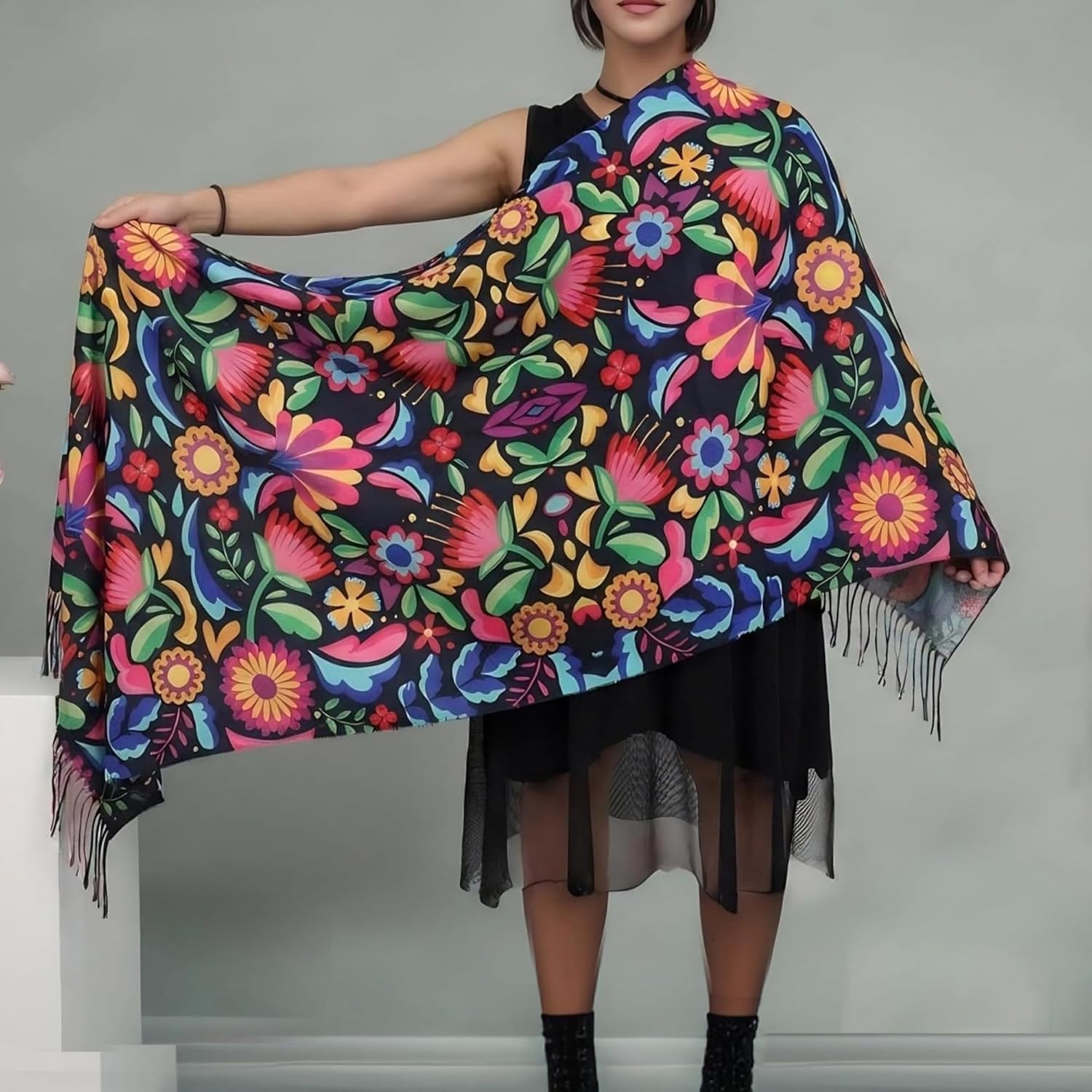 Virgin Mary Shawl Wrap For Women Soft Scarf Blanket Virgen De Guadalupe Gifts - Image 3