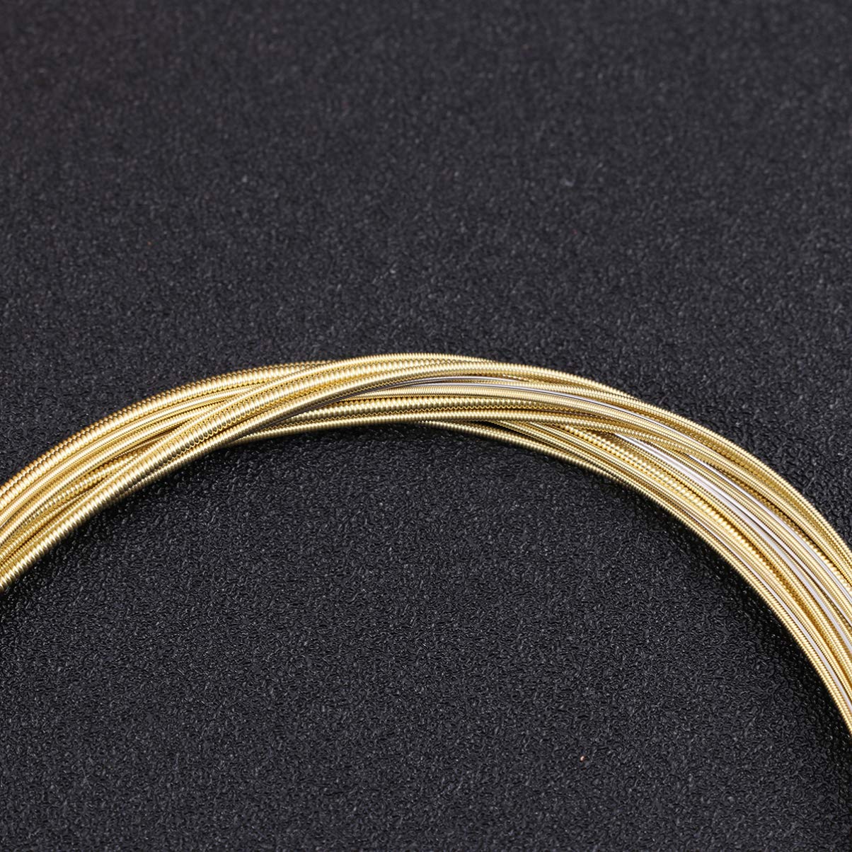 CIMAXIC Acoustic Guitar Steel Brass Wire Strings Bright Tone Durable Coating Ideal for Practice
