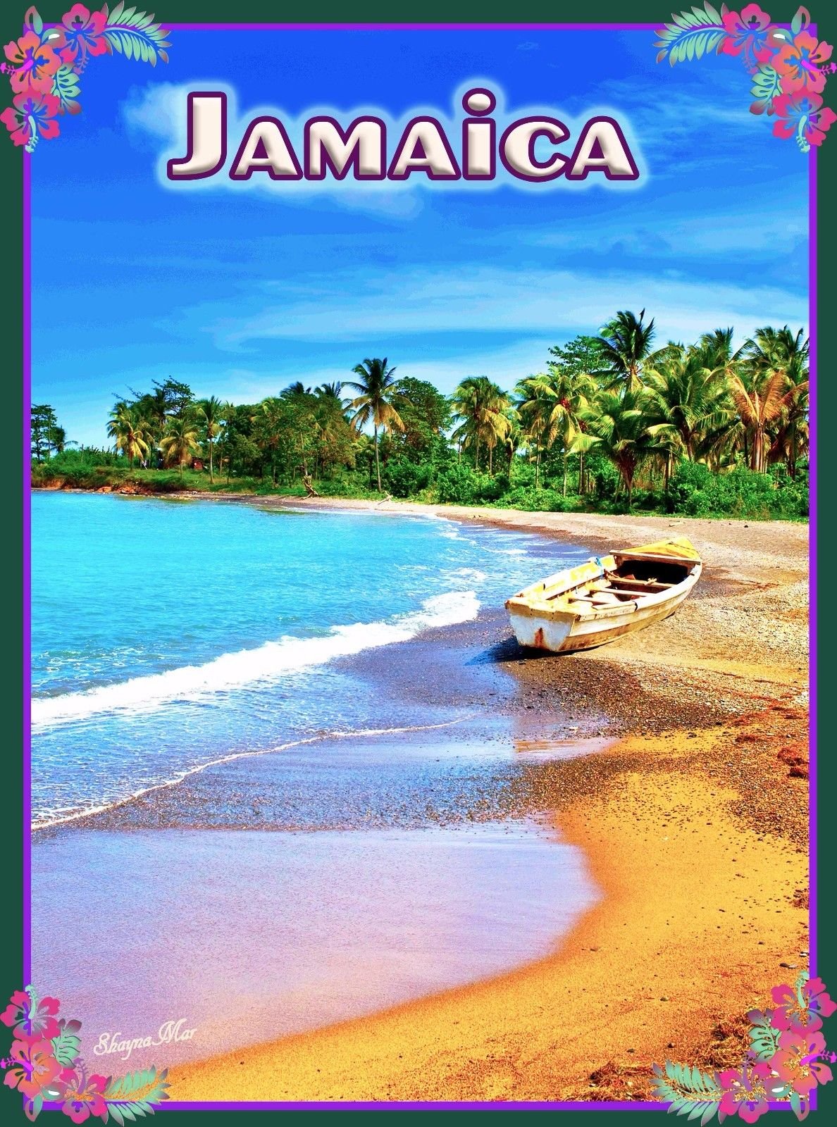 Magnet Jamaica Caribbean Islands Beach Ocean Island Travel Advertisement Art Magnet