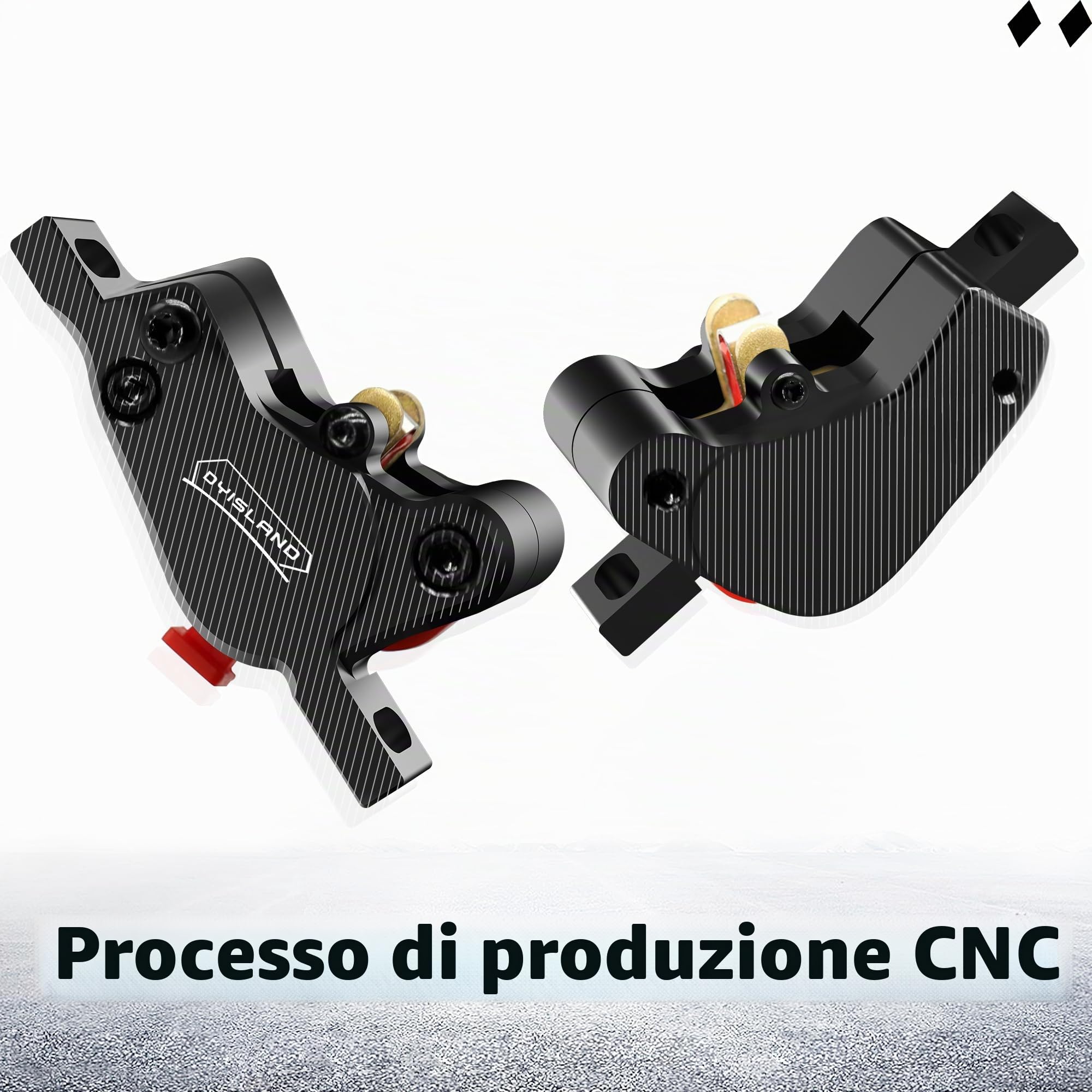 LD-200 Set di Freni a Disco Idraulici a 2 Pistoni per ebike, Kit Freno Idraulico per Bici elettrica a 2 Pin, con Strumenti di Montaggio e Viti
