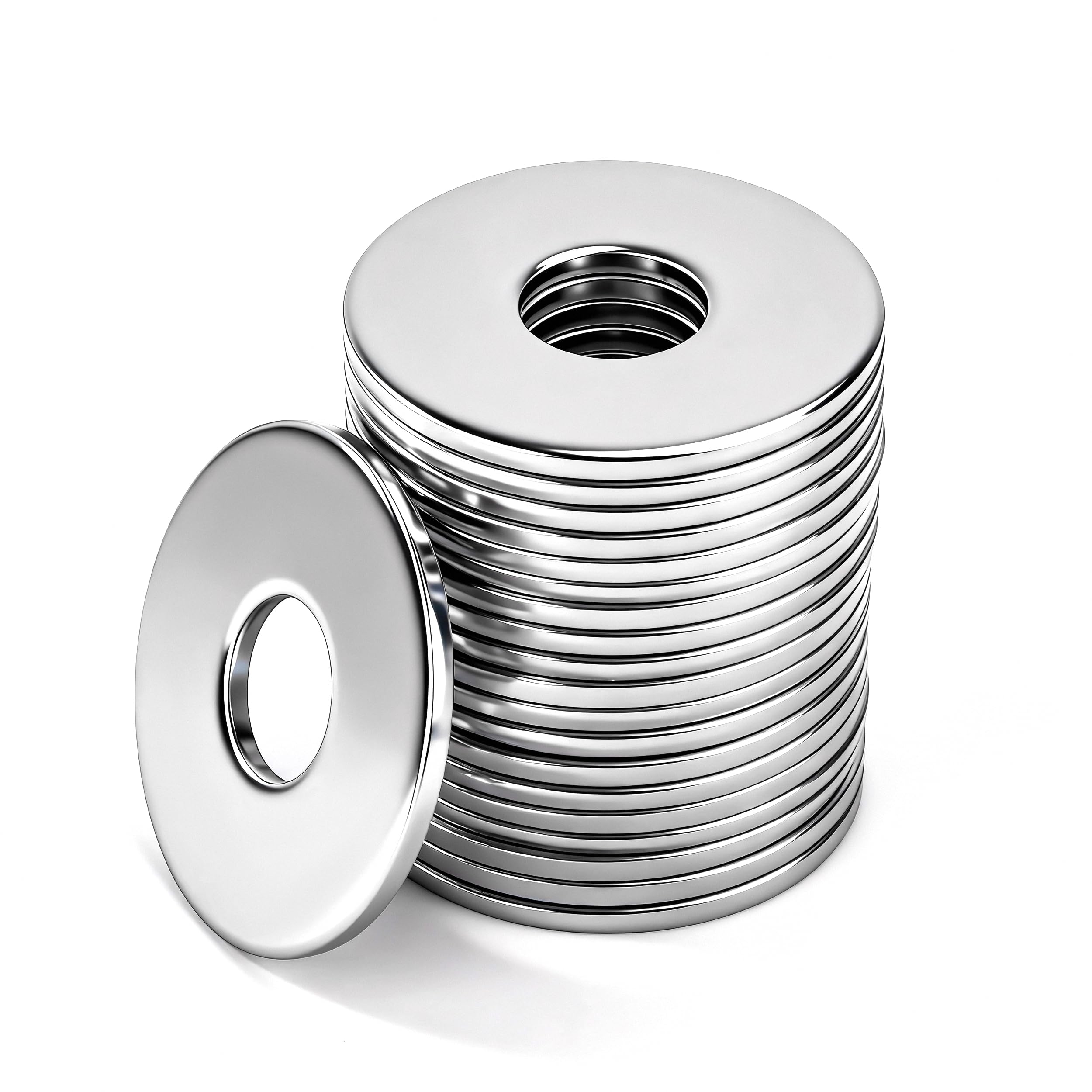 Tunejoy Rondelle in Acciaio Inox 304 M6x20x1 Rondelle Piatte Metalliche per Viti e Dadi e Barra Filettata Argento 50Pezzi