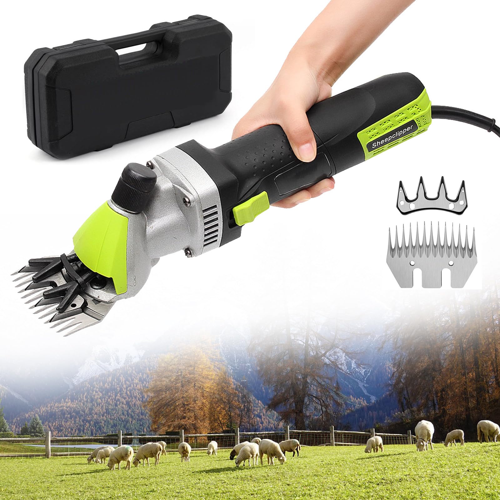 Forbici Per Pecore, Tosatrice Per Pecore Elettriche Professionali Da 850 W Per Cani Con Pelo Spesso, Tagliacapelli Agricolo Per Carichi Pesanti A 6 Velocità Per Pecore Alpaca Capre E Altro Ancora