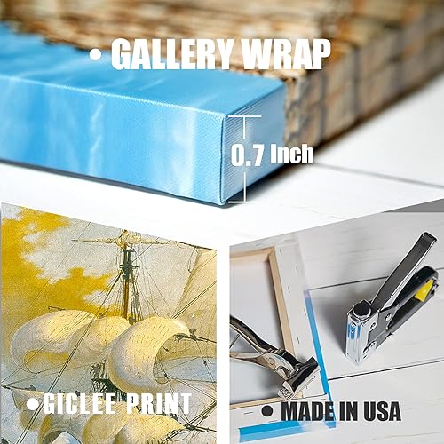 Miniatura 5 de A&T ARTWORK Batalla entre una fragata española y el barco inglés Stanhope Sailboat Warship Reproducciones de pintura, reproducciones, impresiones en