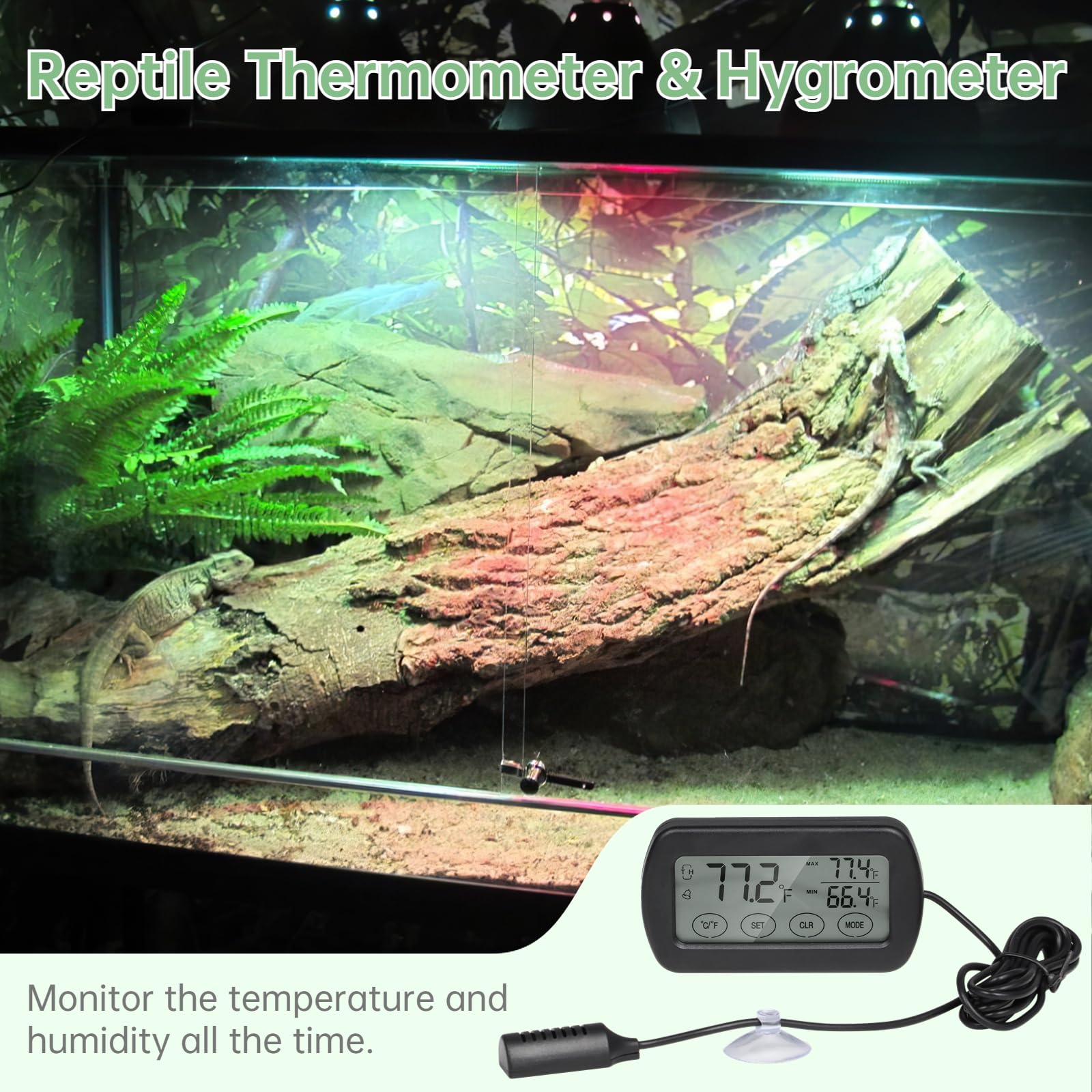 TAAM Reptile Digital Thermometer 110 Degrees Stick-On