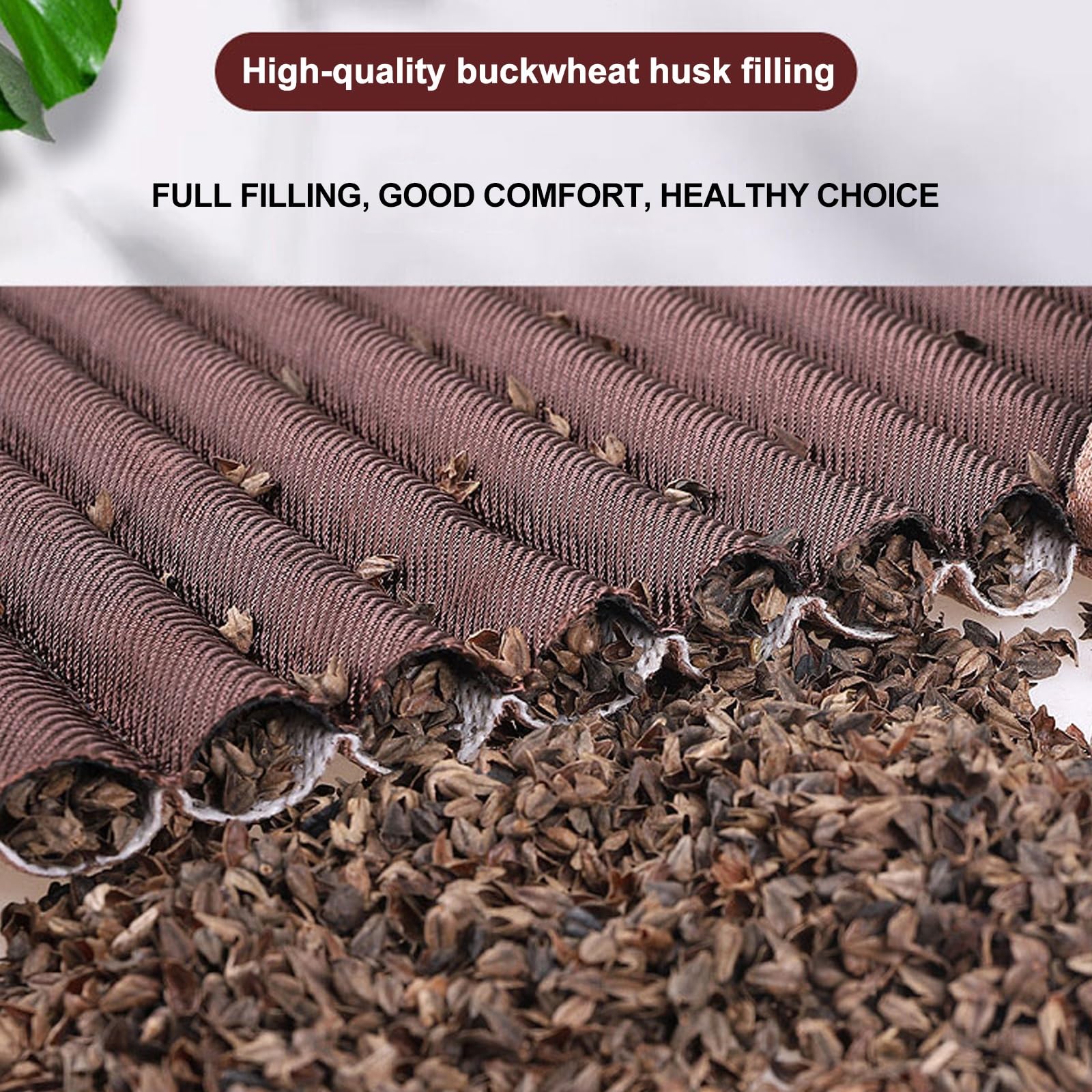 Cojin Silla Oficina de Trigo Sarraceno, Cojin Coxis Refrescante, Cojines para Sillas, Cojin Antiescaras de Verano para Sillas, Almohadillas para Glúteos Adecuadas para Cocina, Hogar y Oficina(Black,50