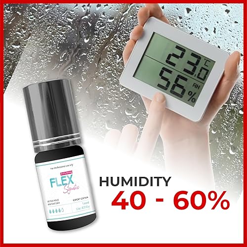 Miniatura 5 de THE LASH SUPPLY Pegamento de extensión de pestañas Flex Strong Hold de 0.17 onzas, suministros de extensión de pestañas, viscosidad media, retención