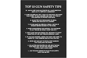 Gun Safety Tips Wall Art: Fun Home Decor for Gun Owners