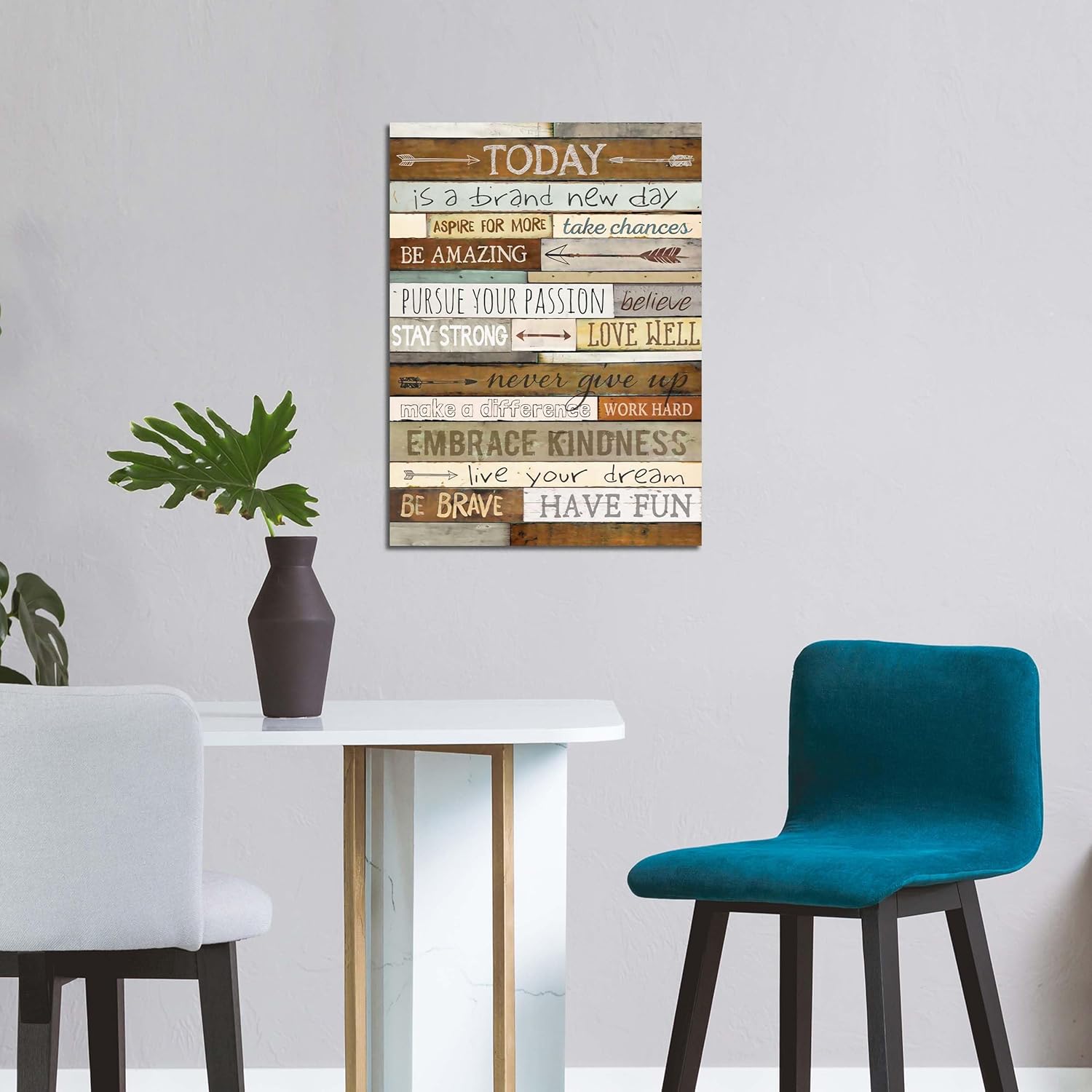 Inspiration Wall Art for Office Quotes Theme Wall Decor for Women Motivational Canvas Prints Framed Wall Art for Bathrooms Motivational Modern Canvas Art Wall Decor Office Size 16 x 24 Inch