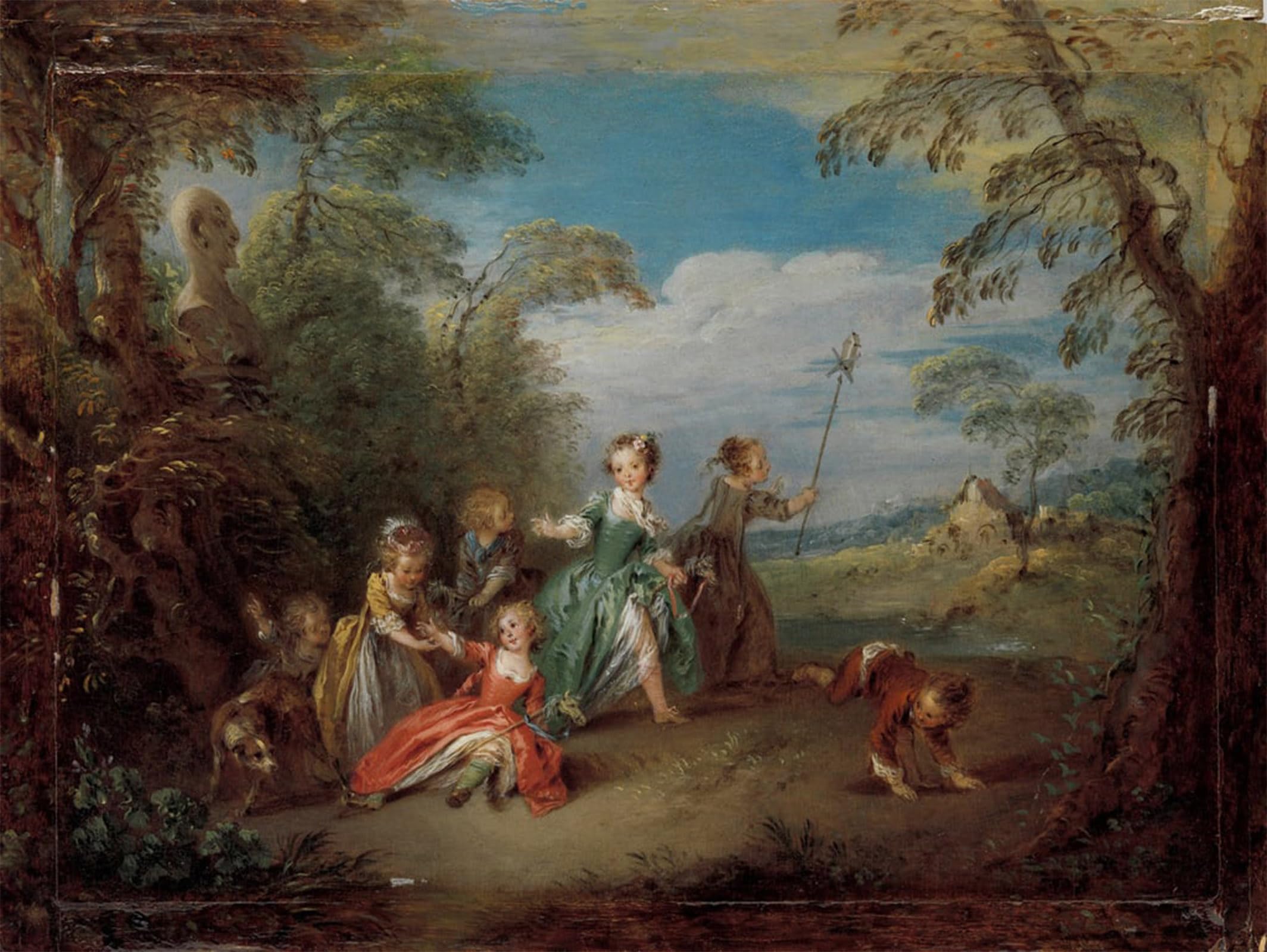 ARTXLXXBN Famous Painting Art Wall Decor Abstract Art Picture the Golden Age by Jean Baptiste Pater Animal Pictures for Home Decor 60x90cm
