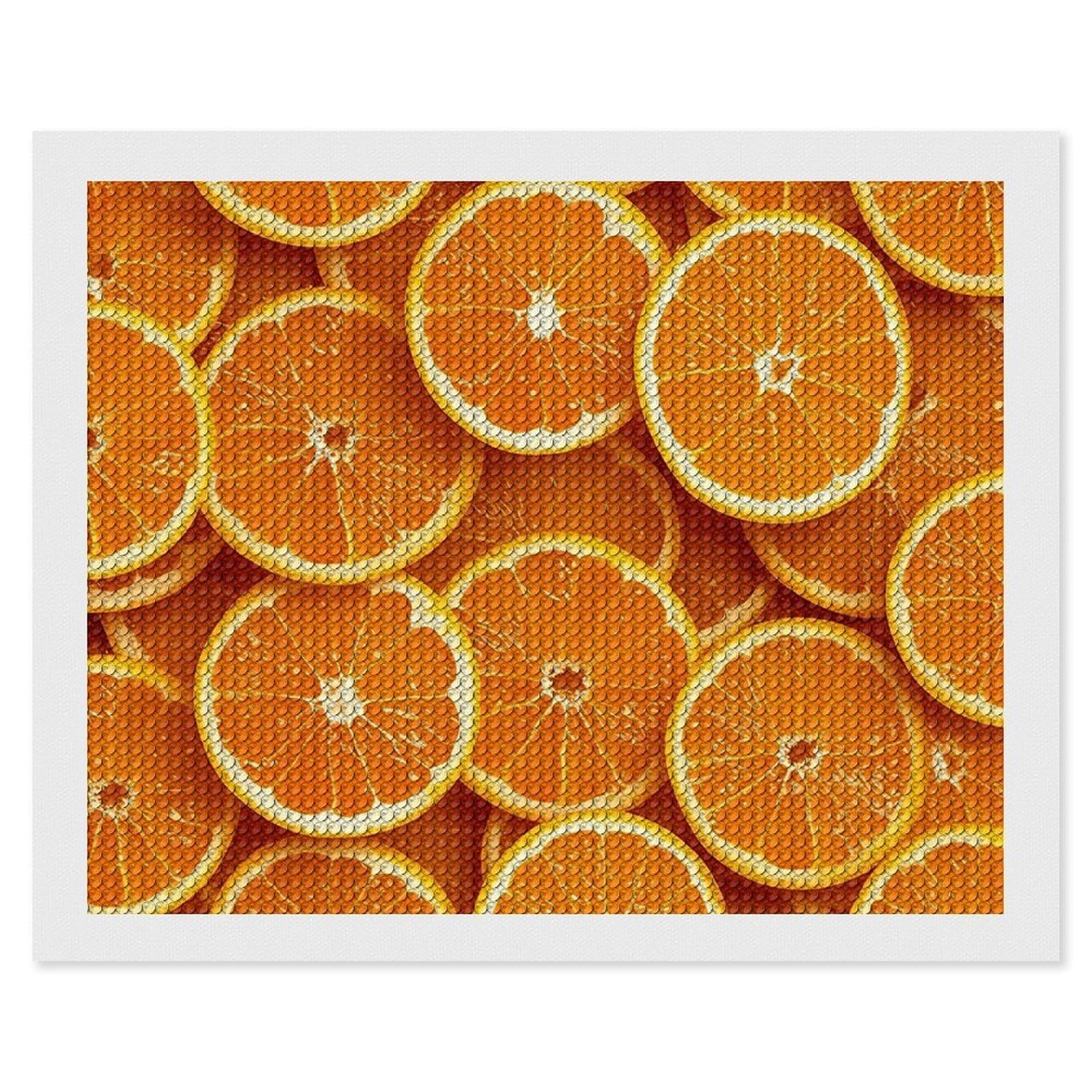 NONHAI Diamond Painting Kits for Adults - DIY Diamond Art Kits for Beginners - Full 5D Paint Drill Diamond Dots Paintings- Orange Slices Diamonds Pictures Gem Art and Craft Wall Decor 16"x20"