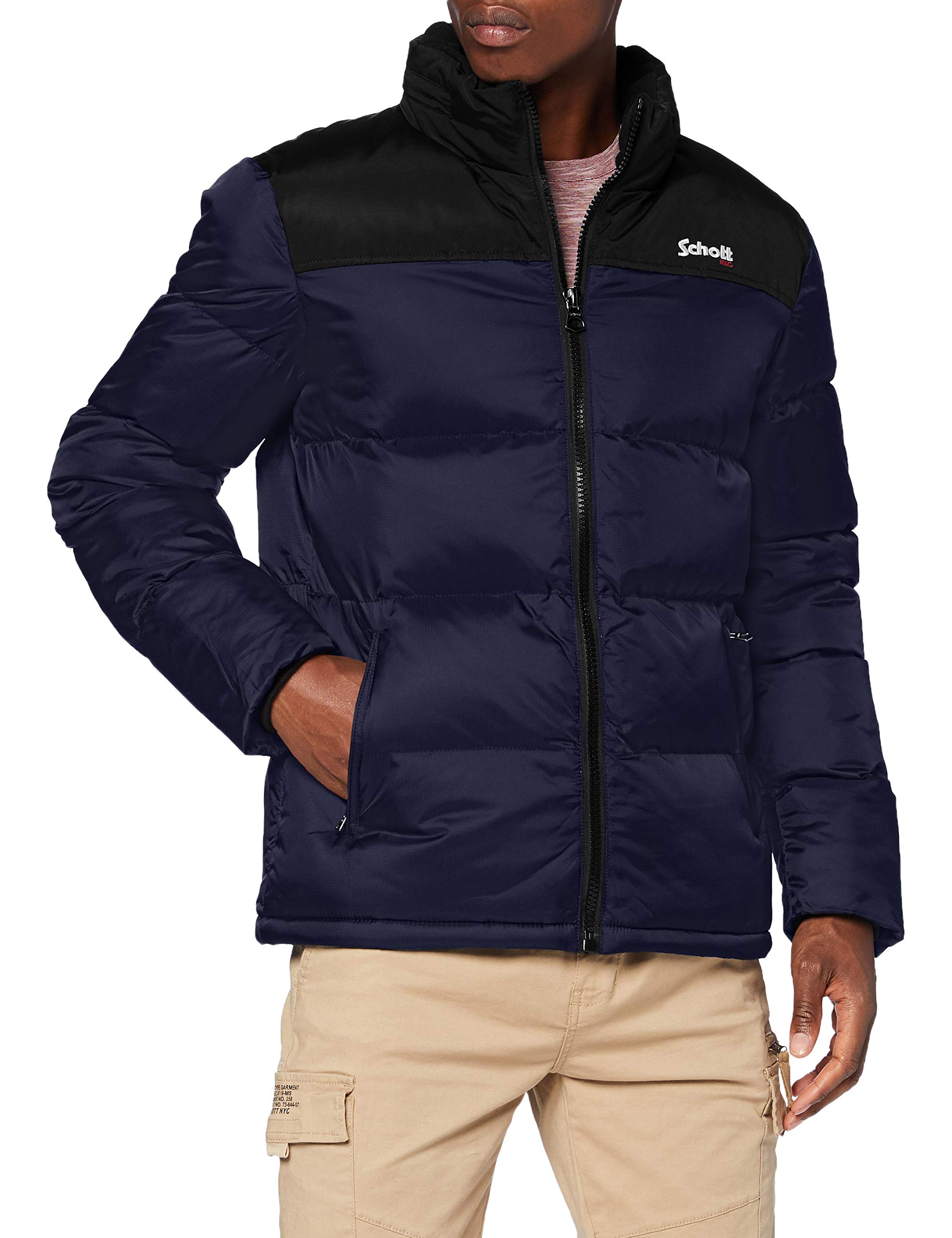 Schott Nyc Utah, Giacca Uomo, Blu (Navy), S-image