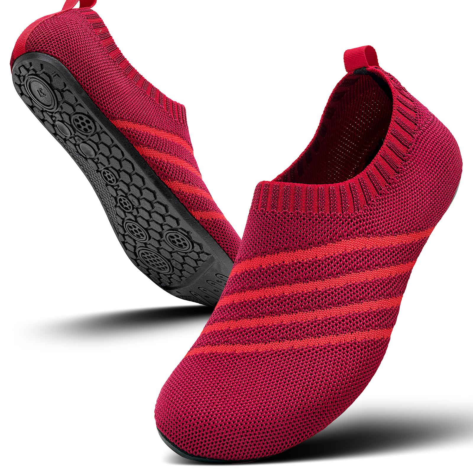 Sosenfer Hausschuhe Herren Damen Barfuss Schuhe Damen Rutschfest Slip on Slipper Flache Barfusshausschuh Home Kuschelige Pantoffel Geschlossen Unisex