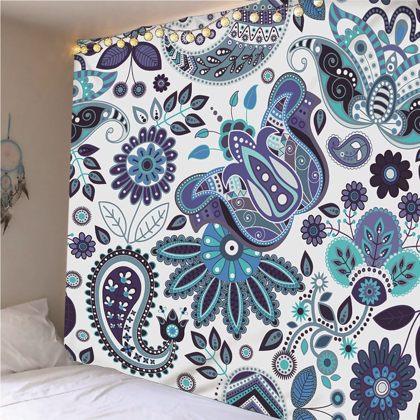 Aeici Tapiz Tela Pared, Tapiz Sofa Flor Tapices De Pared Pareo/Toalla De Playa Grande, Sofá(300X260Cm)