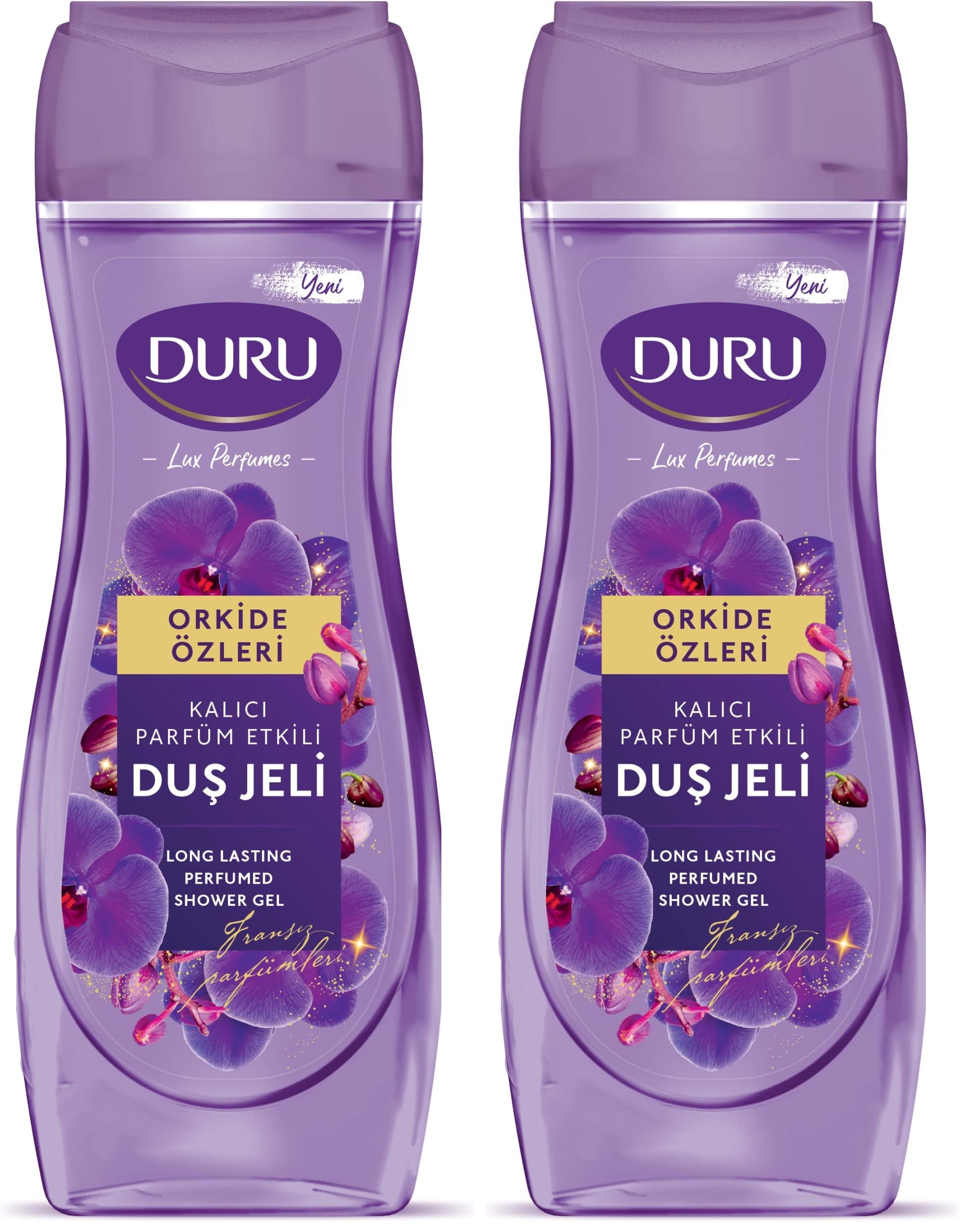 DURU LUX PERFUMES Duş Jeli, Orkide, 450 Mililitre 2li paket