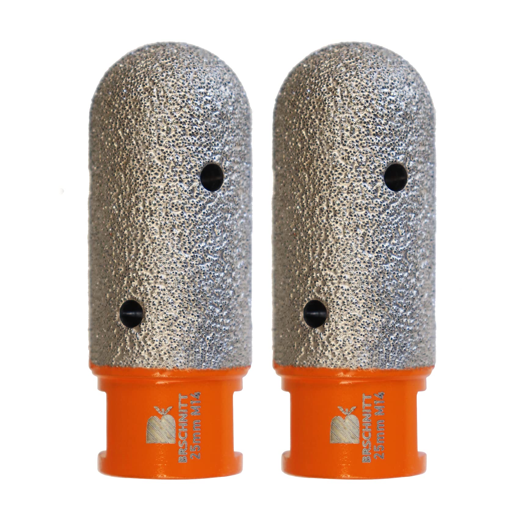 Diamond Finger Milling Bits,BRSCHNITT 2pcs 25mm Dry Core Drill Bit with M14 thread for Enlarging Shaping Existing Holes of Porcelain Tile Ceramic Marble Granite Countertop