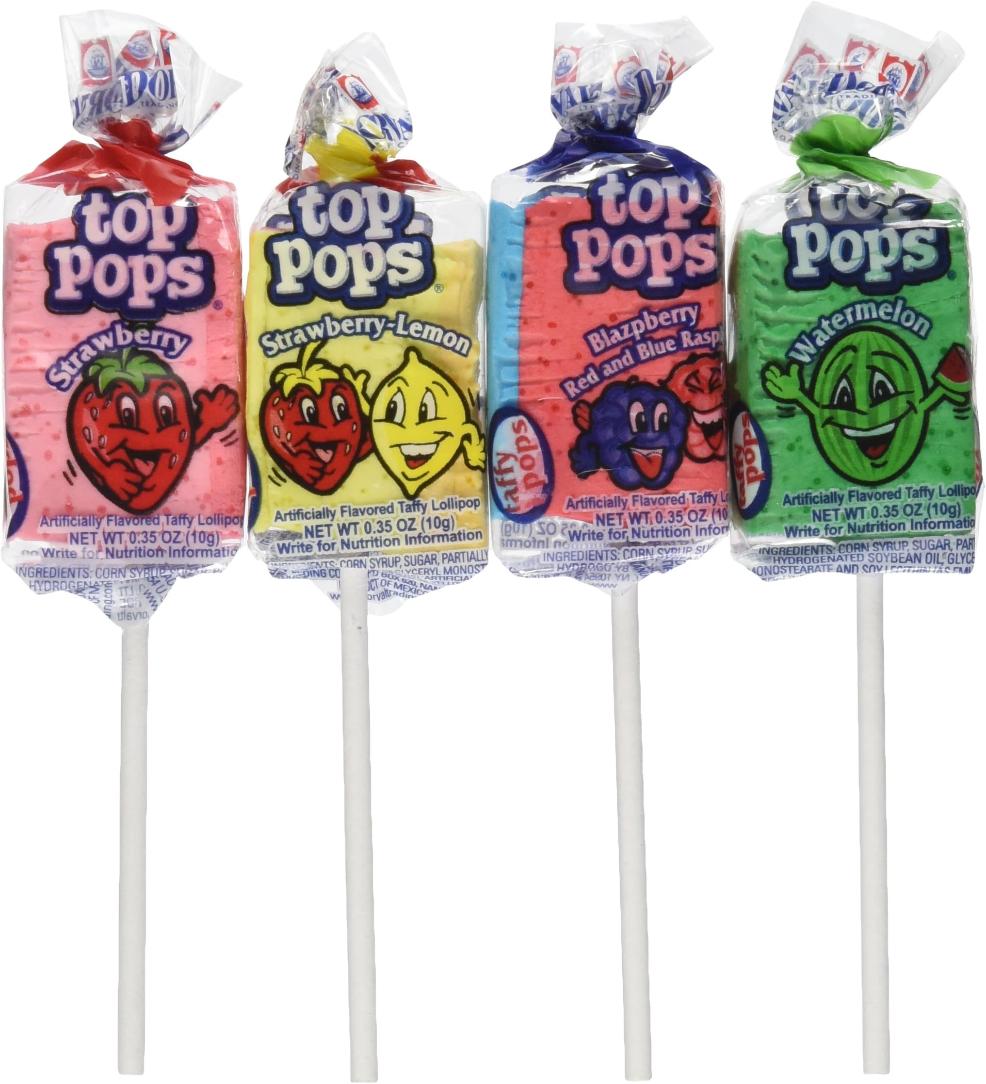 Top/Taffy pops Assorted Flavors 48ct