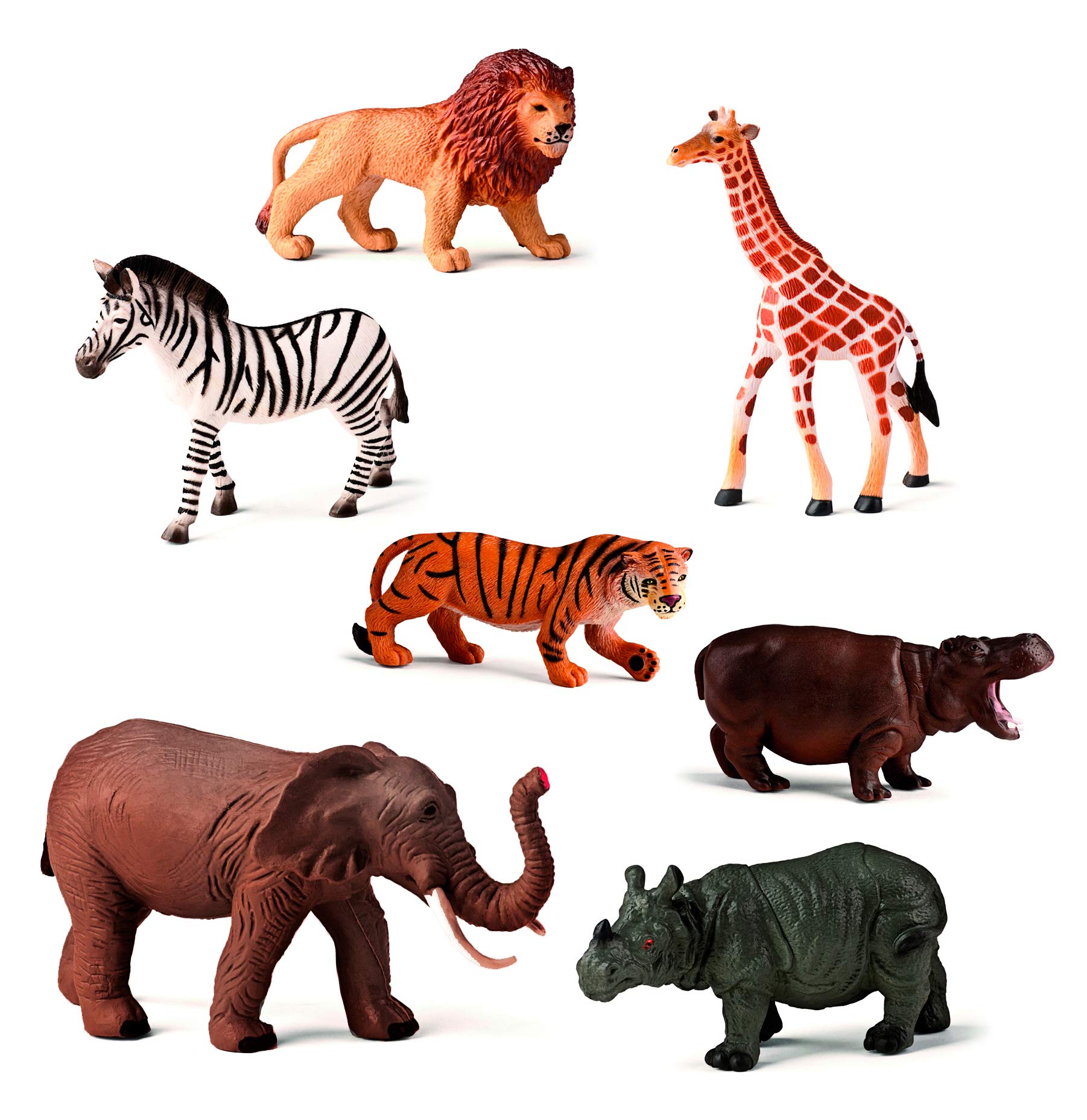 Miniland Miniland25123 Wild Animal Figures in Jar with Handle (7-Piece)
