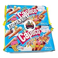 Vista 1 de Snackzilla Caplico - Mini conos de helado (20 palos), dulces exóticos, comida rara, dulces asiáticos, aperitivos japoneses, chocolate japonés
