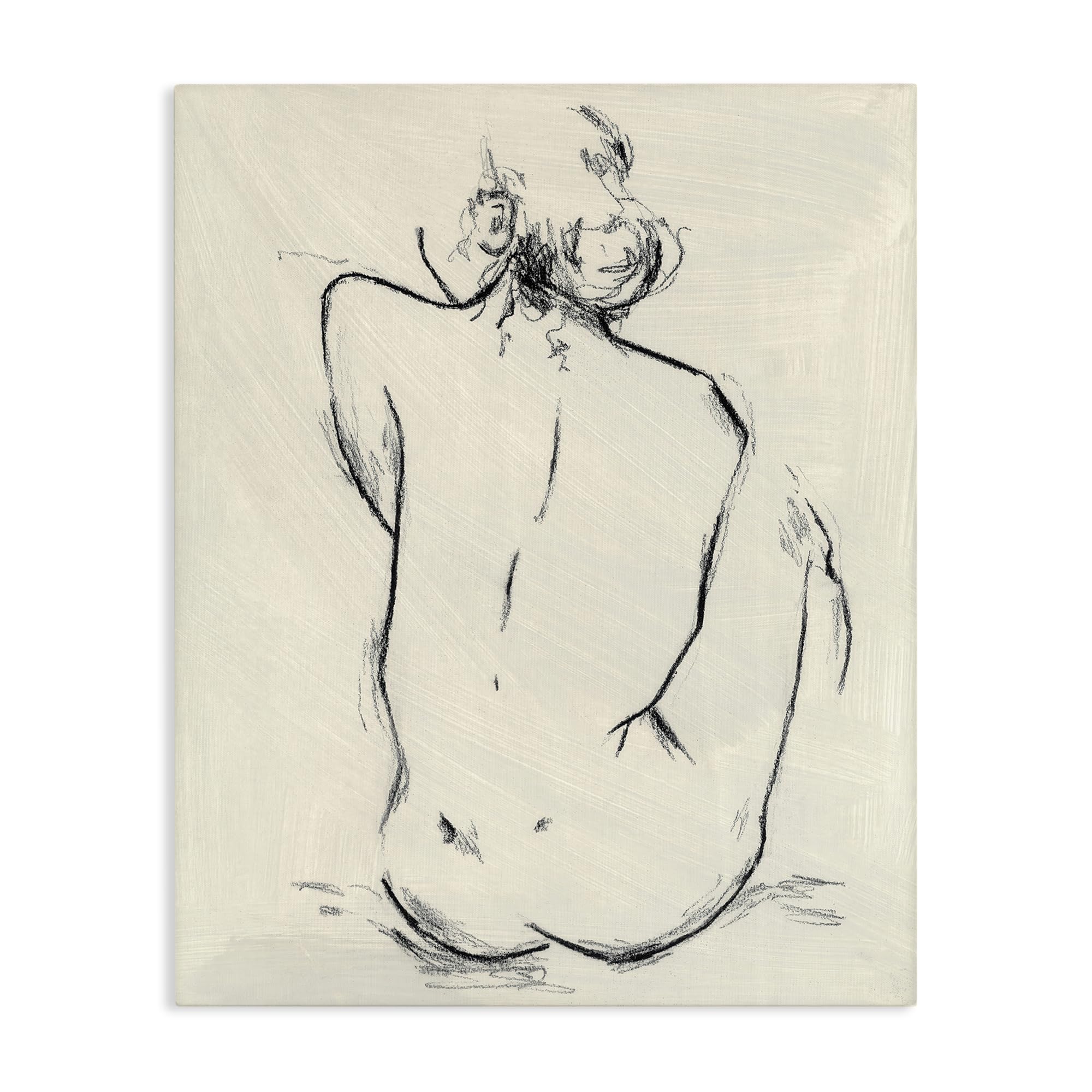 Stupell Industries 'Nude Sitting Study', Canvas Art, 24 x 30 Inches, Easy to Hang and Sturdy, Made in USA, by Chloe Elliot