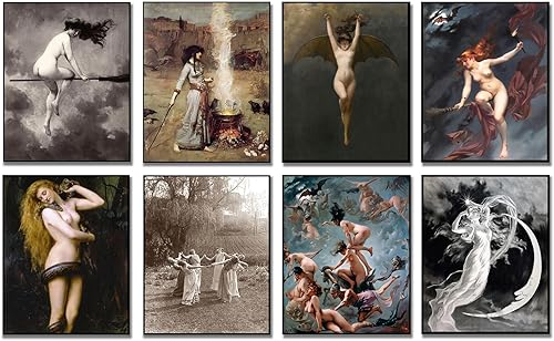 Feminist Wall Art Decor - Badass Women Empowerment - Witchy Gifts - Gothic Home Decor - 8 (8x10) UNFRAMED Prints - Whimsigoth Goth Wicca Pagan