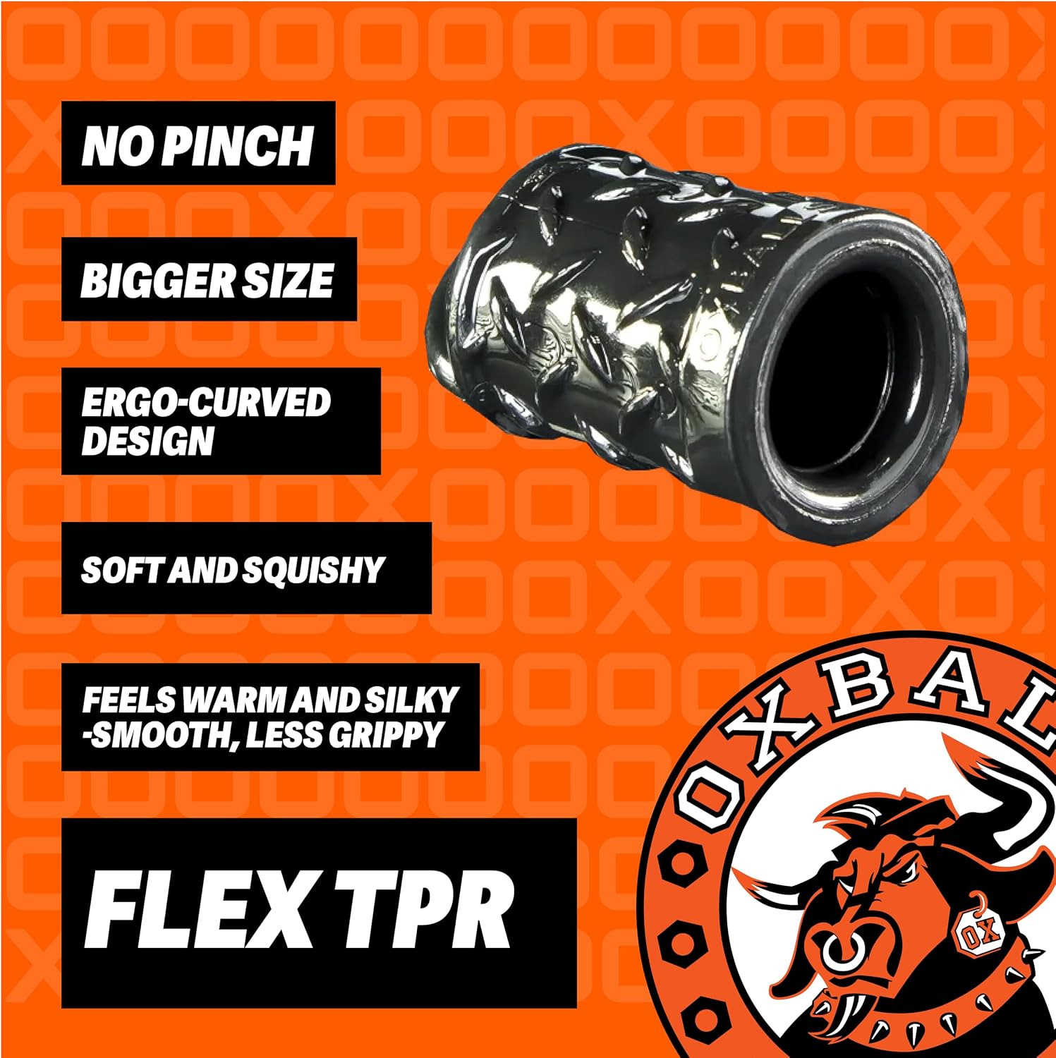 Oxballs Gripper Nipple Suckers Pair - FLEXtpr Vacuum Snakebite Style with Tug Handles, Intense Stretchy Suction for Extreme Sensitivity, Plumping, Pulling, and Relentless Tit Torment - Black
