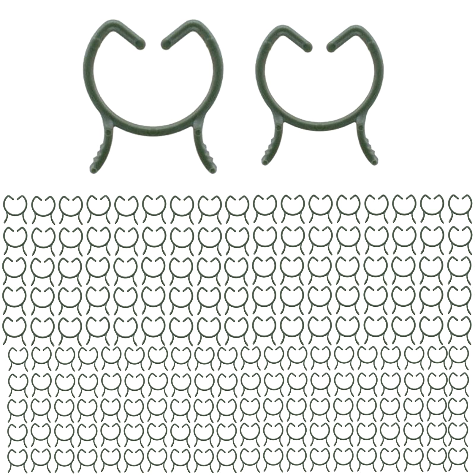 200 Pcs Plant Clips Garden Clips Plant Stem Support Securing Plants to Frame Trellis Vine Fixing Clip Climbing Plants Stem Vine Tomato 2 Sizes