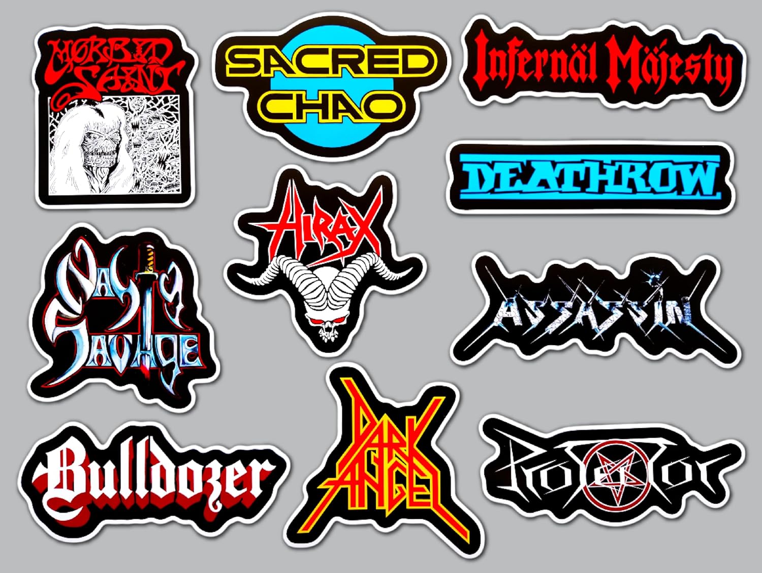 Amazon.com: Thrash Metal Sticker Pack (10 Stickers) Set 6 Death Black ...