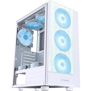 Gabinete Gamer Cruiser Mid Tower RGB Branco Vidro para setup gamer