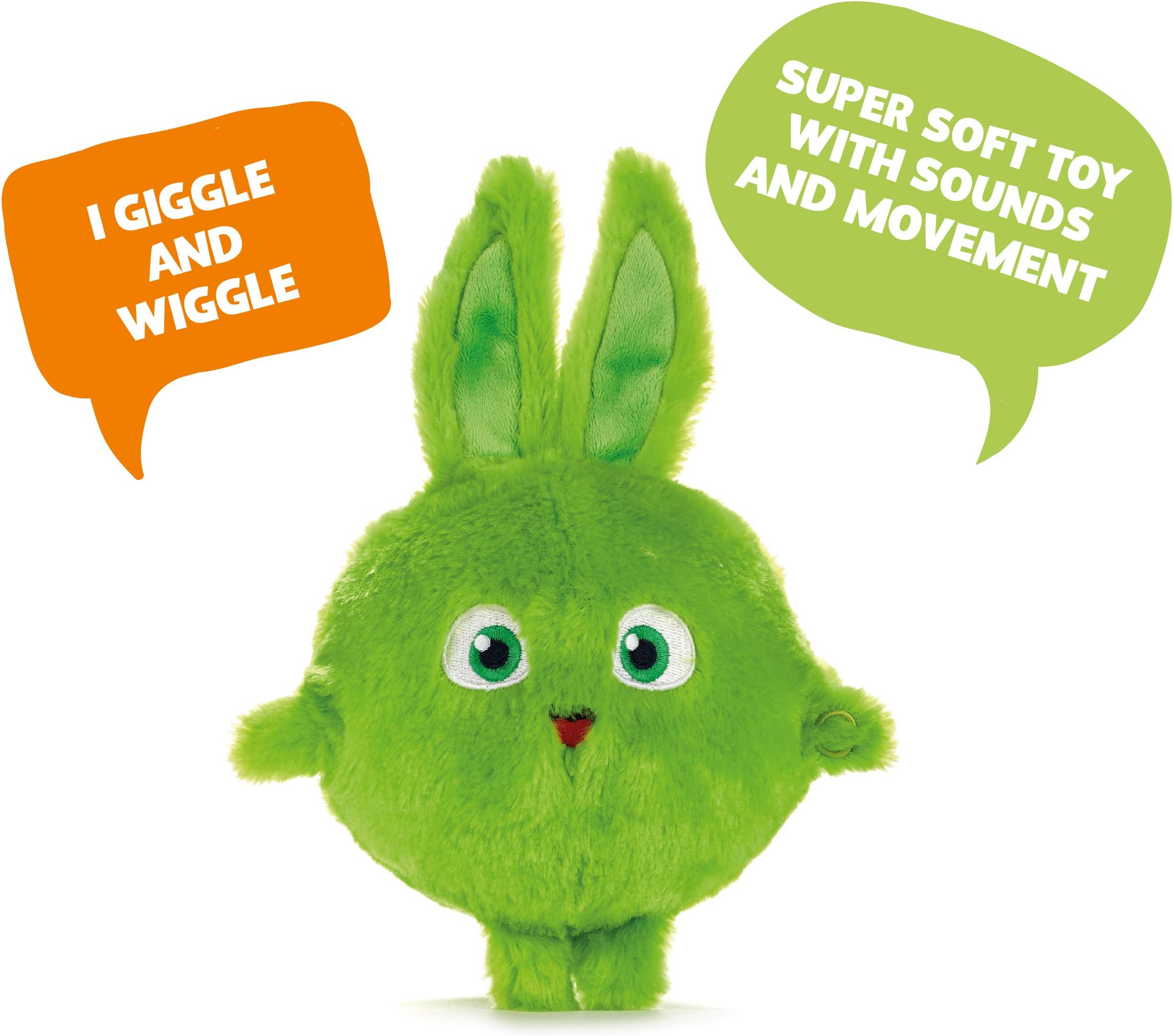 Posh Paws Sunny Bunnies Medium Hopper Giggle & Wiggle Soft Toy - 20cm (8 inches)