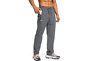 Men's Athletic Elastic Waist Workout Pants for Running Jogging