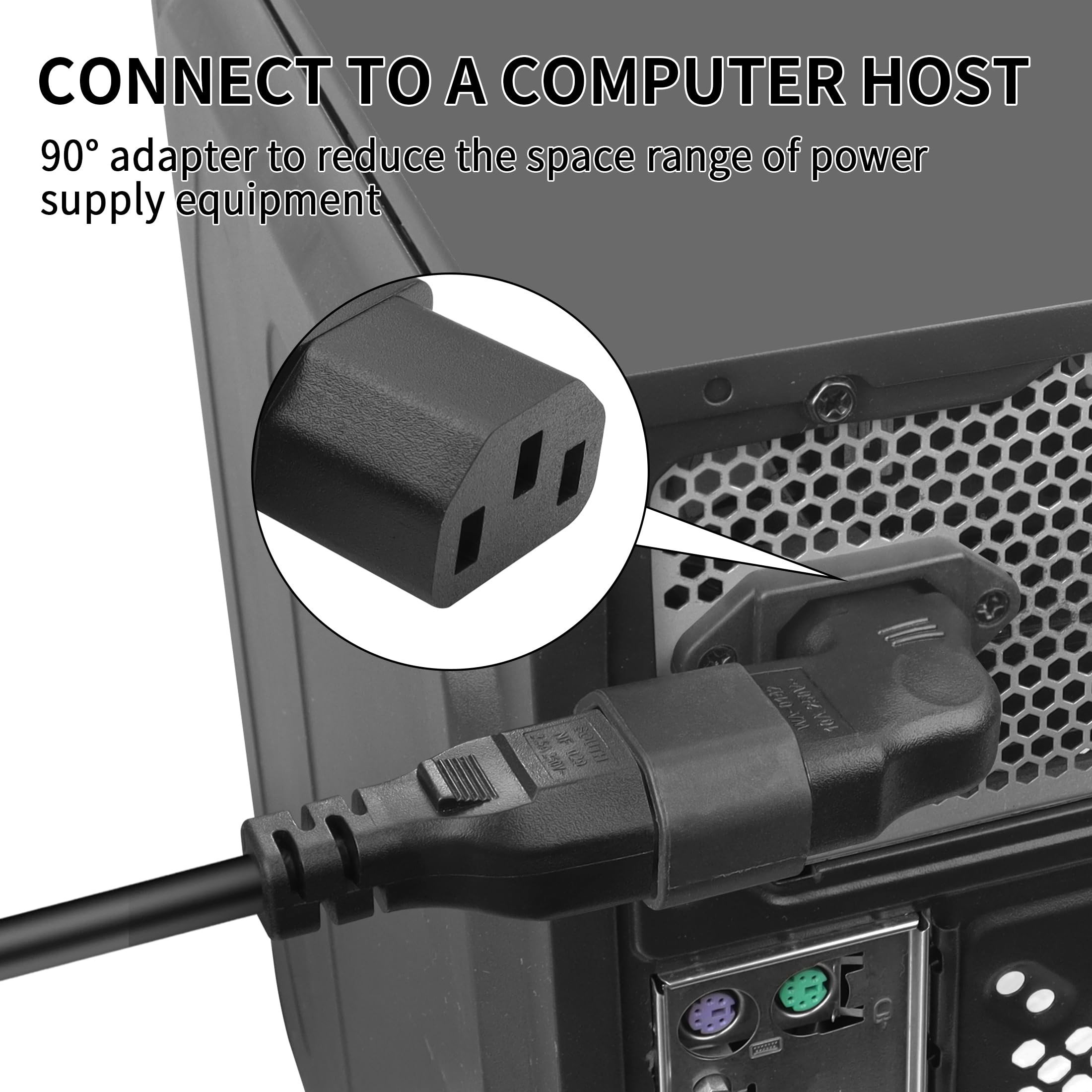 HuaLiSiJi C13 C14 Kabel 10A 250V C13 auf C14 Kaltgerätekabel Verlängerung Kurz für Computer Printer Server Monitor Reiskocher