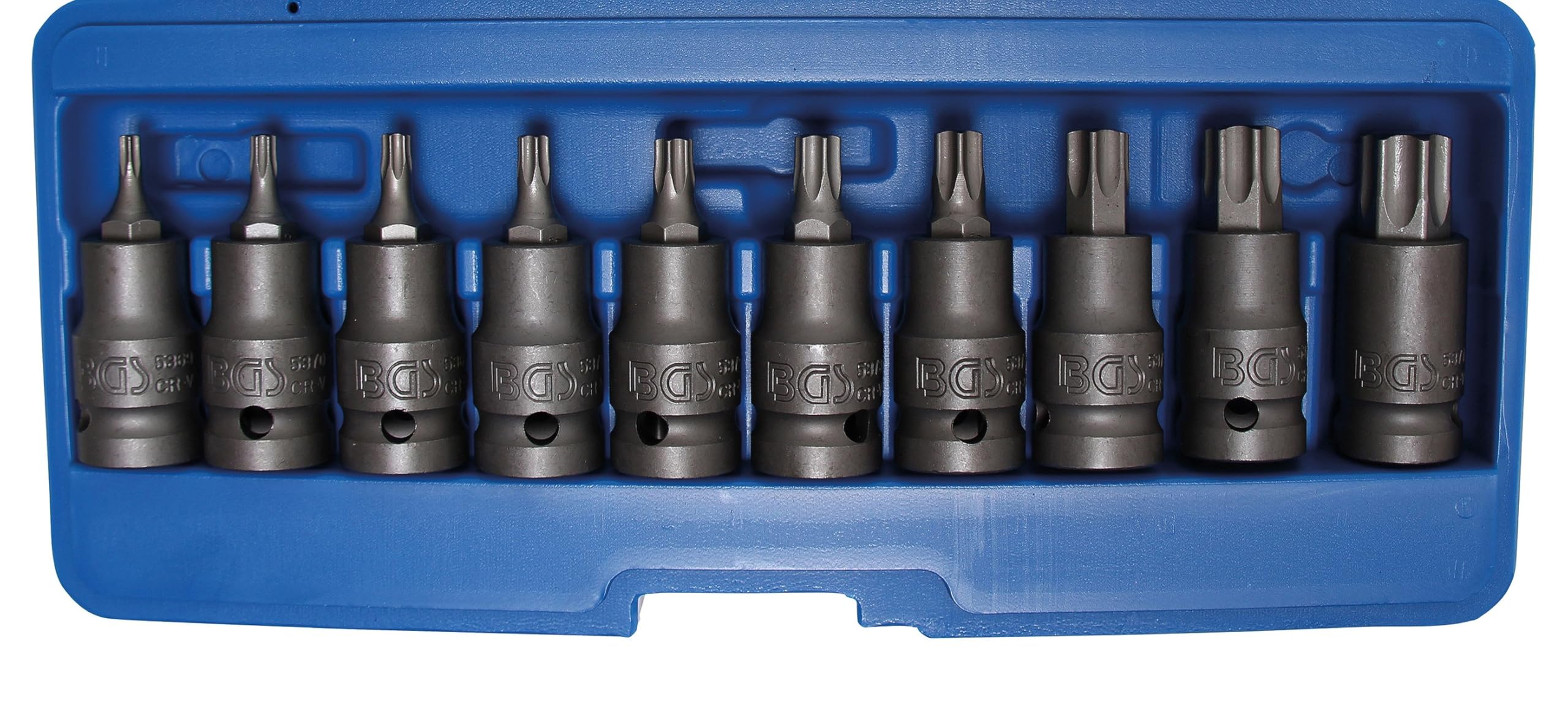 BGS 5097 | Impact Bit Socket Set | 12.5 mm (1/2") Drive | T-Star (for Torx) T20 - T70 | 10 pcs.