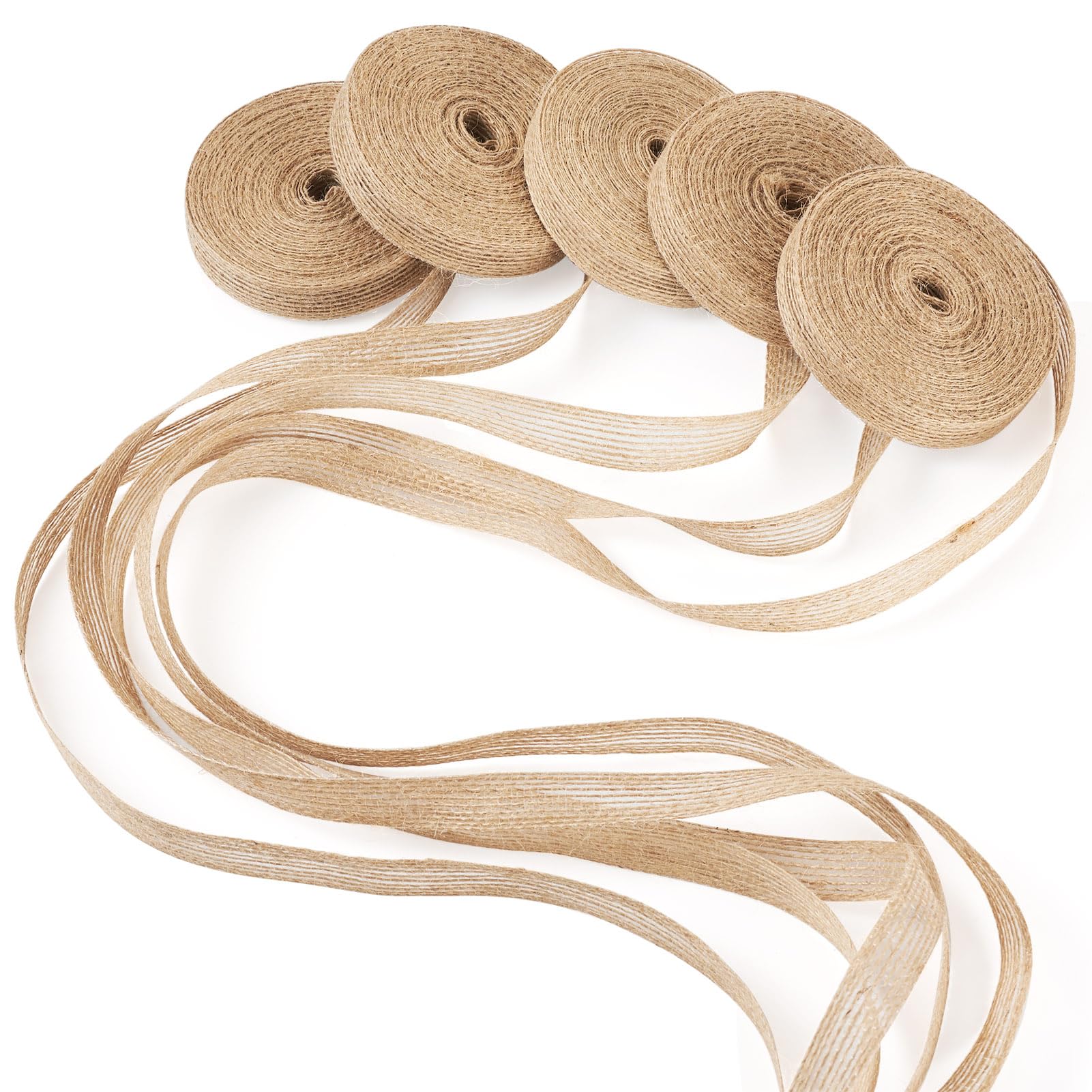 Ruban fin en toile de jute naturelle de qualité supérieure 1,6cm