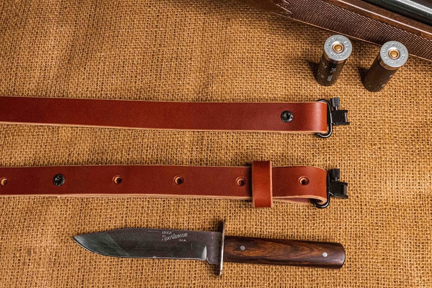 The Hunter -1" Wide Leather Rifle Sling by Nohma Leather