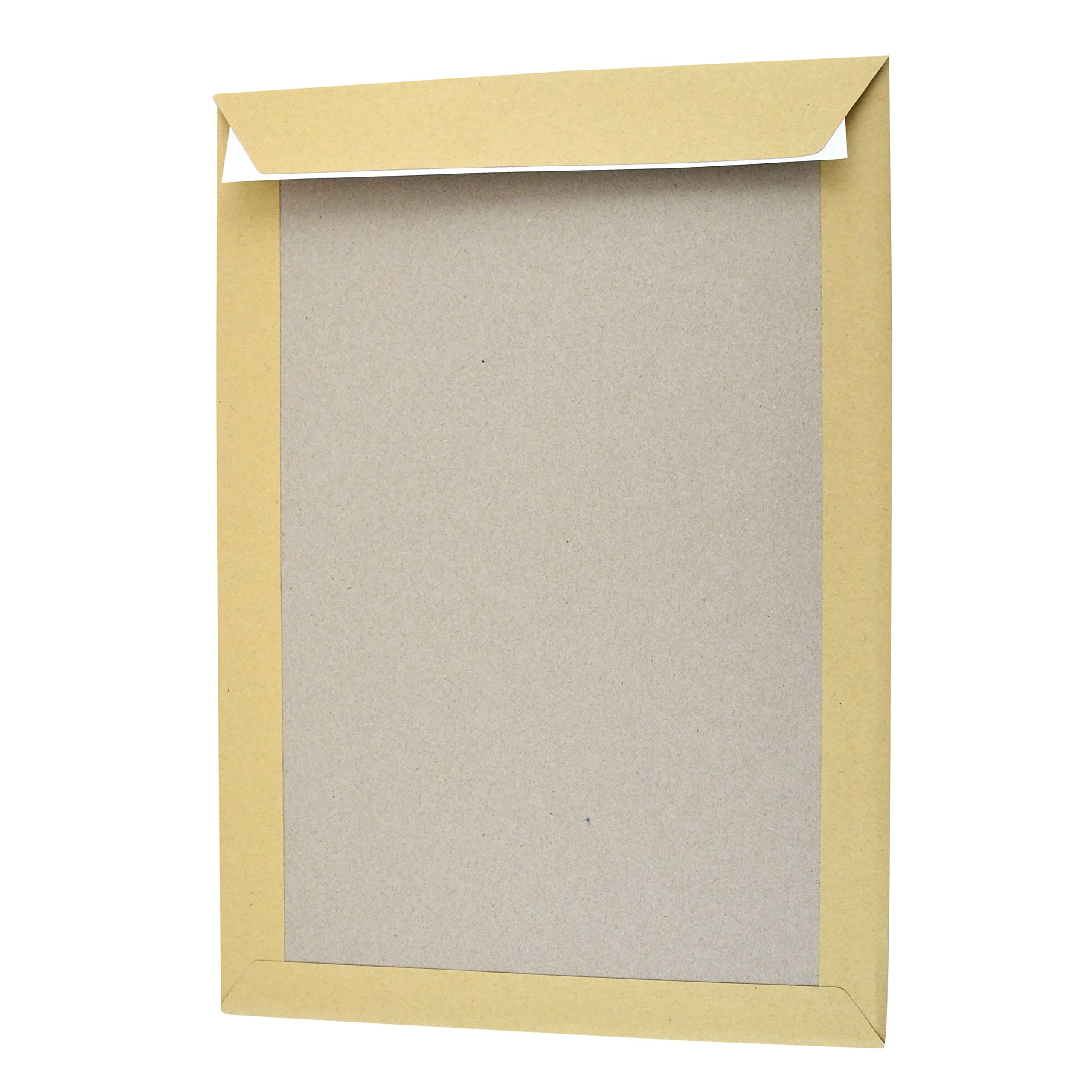 MASHPAPER Hochwertige Papprückwandtaschen Versandtaschen B4 250x353mm ohne Fenster braun mit Haftstreifen verstärkt mit Graupappe, 125 Stück
