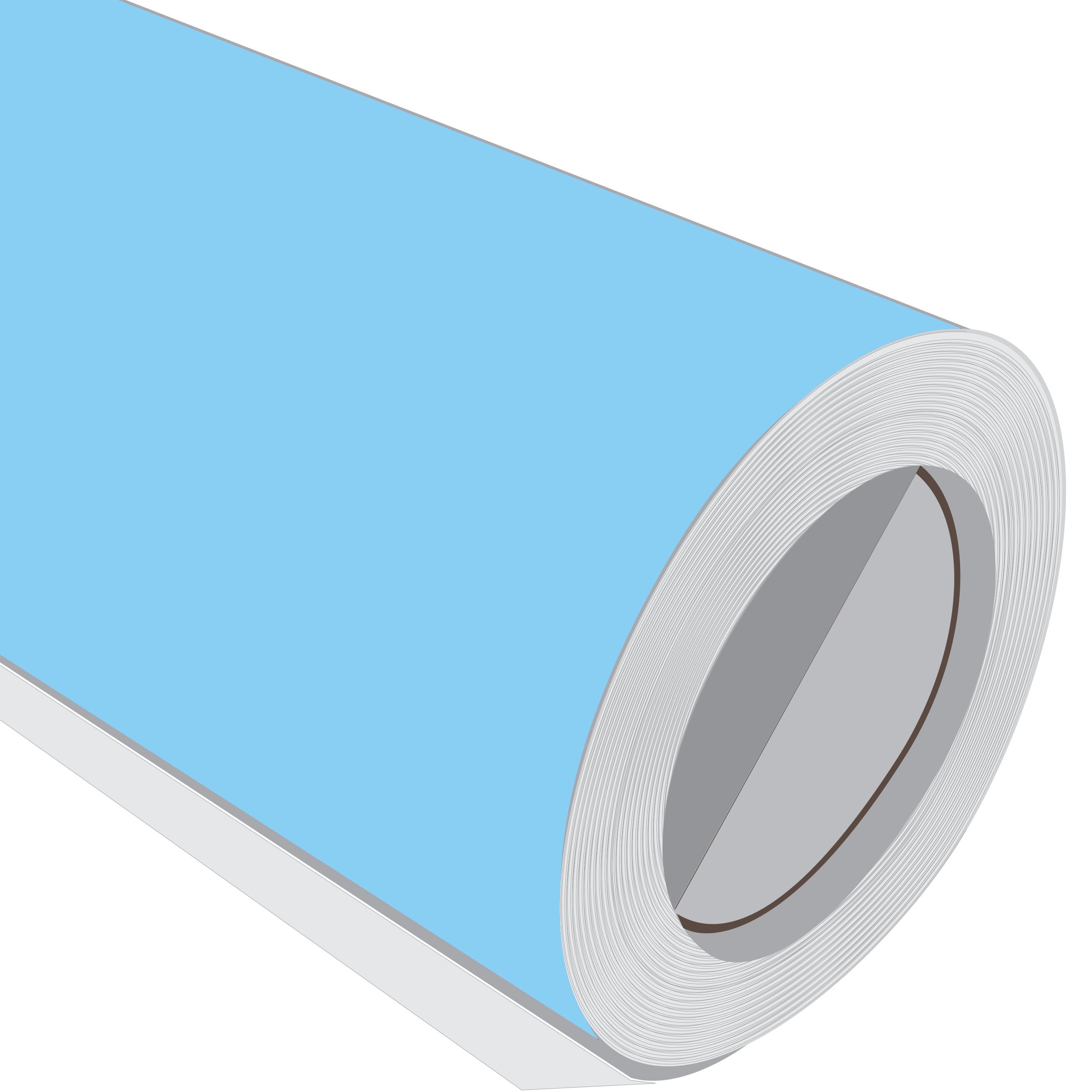 2 Metre (2M) Roll of HD Arctic Blue Matte 610mm Wide Self Adhesive Vinyl