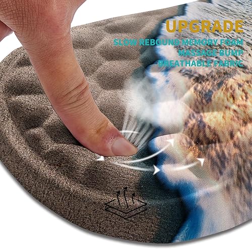 Miniatura 2 de Hokafenle Alfombrilla ergonómica para mouse con soporte de muñeca, reposamuñecas para aliviar el dolor en el túnel carpiano, con espuma