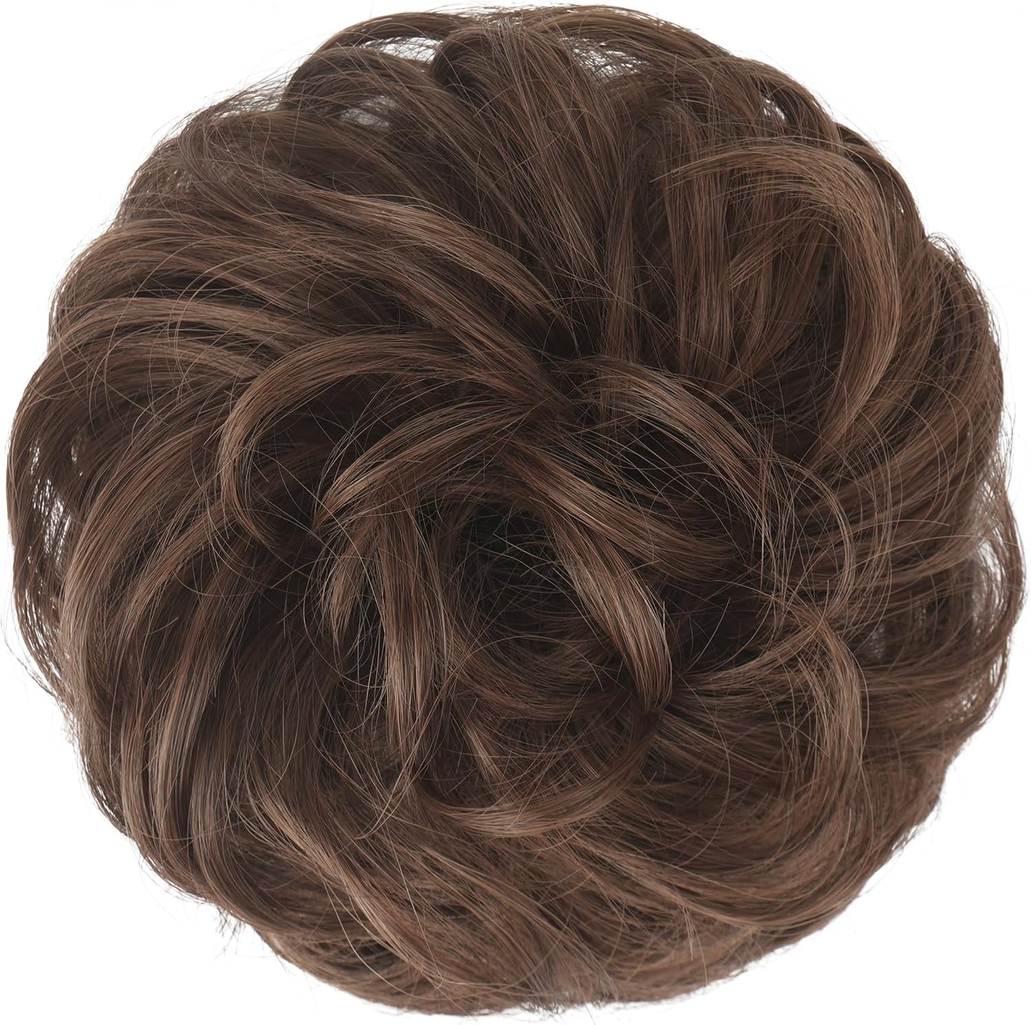 Chaam Messy Hair Bun Cotton Lace Extensions Chignons Hair Hair Scrunchie Scrunchy Updo Hairpiece Hair Extensions Ideal for Women Wedding & other Function (35 Gram, Chocolate Brown)-image-18