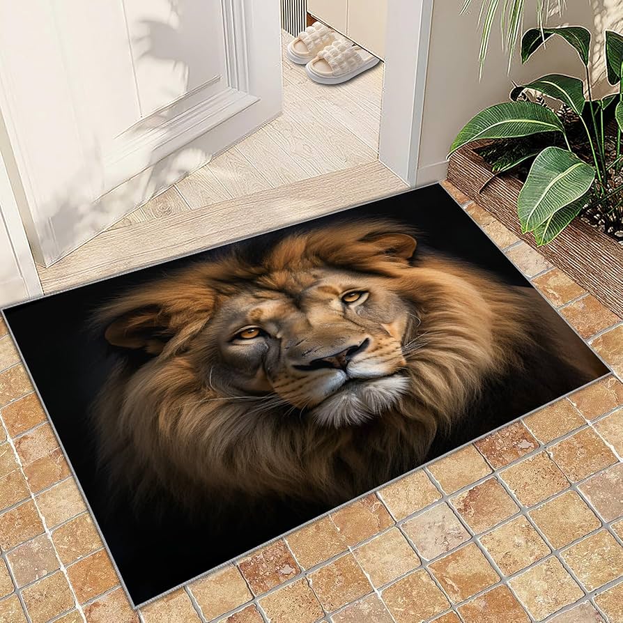 ライオン ラグ Amazon.com: Lion Rug, 3x4 Rug Washable Entryway Rug, Fierce