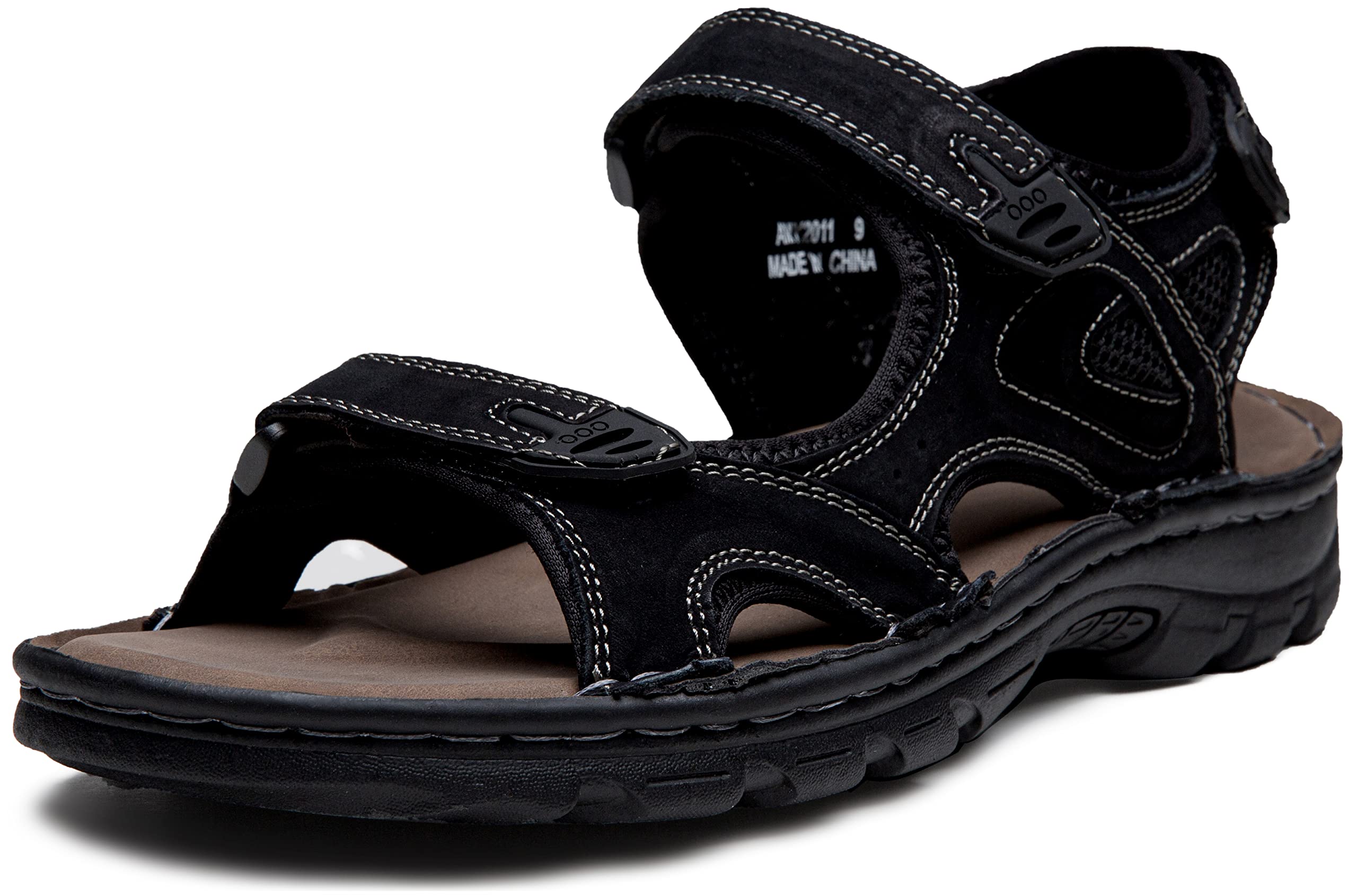 Jousen Men's Sandals Arch Support Casual Genuine Leather Summer Outdoor Beach Fisherman Sandals for Men