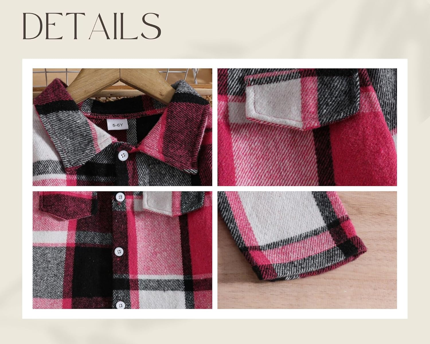 Toddler Girl Clothes Plaid Long Sleeve Button Down Shirt Corduroy Overall Jumpsuit Girls Fall Winter Outfit Set Plaid-pink 4-5T image 4 of 9 B0F8HGVMSJ