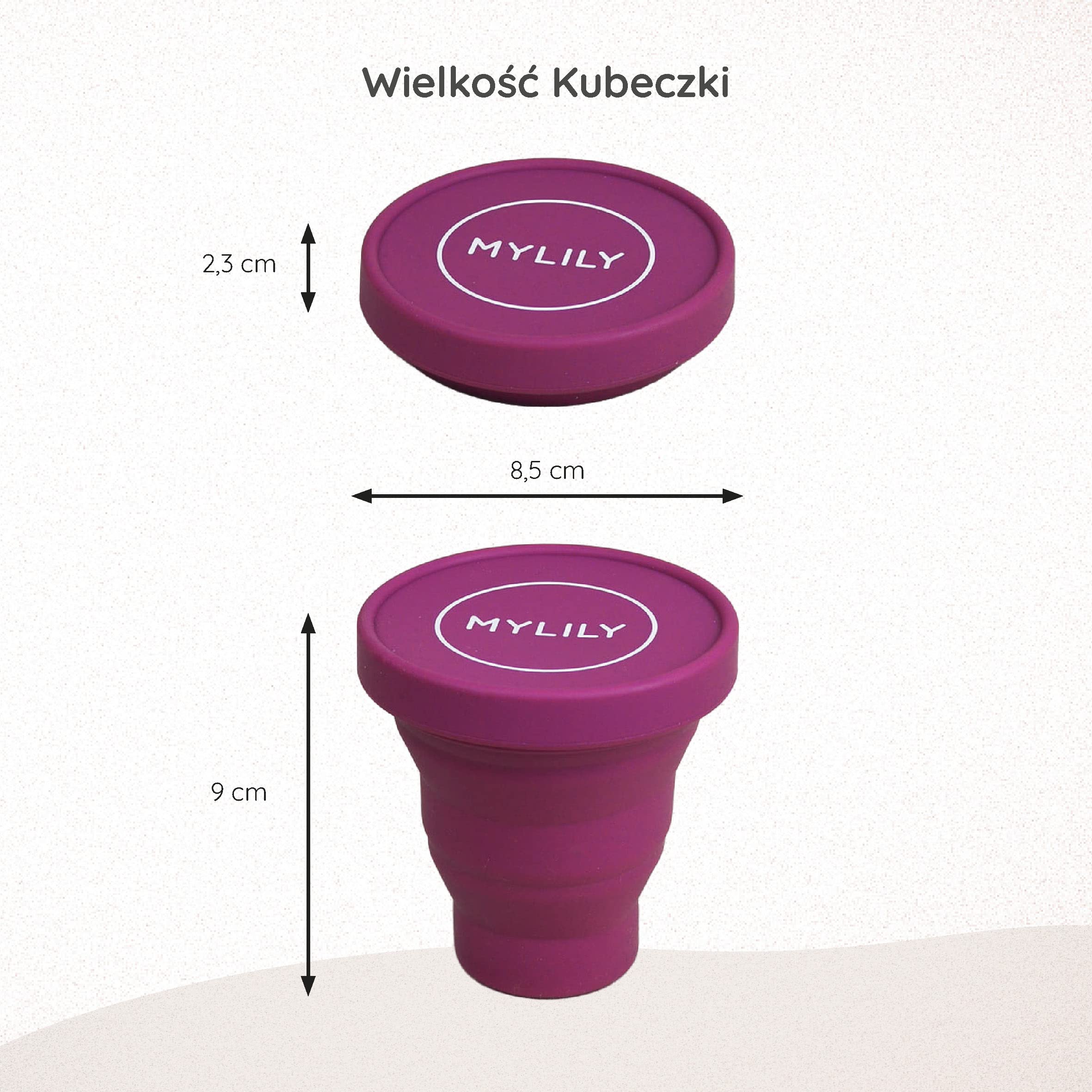 MYLILY® Kubeczki menstruacyjne do czyszczenia i przechowywania | sterylizator do wszystkich rodzajów kubeczków menstruacyjnych | składane etui do mikrofalówki | 100% silikon medyczny
